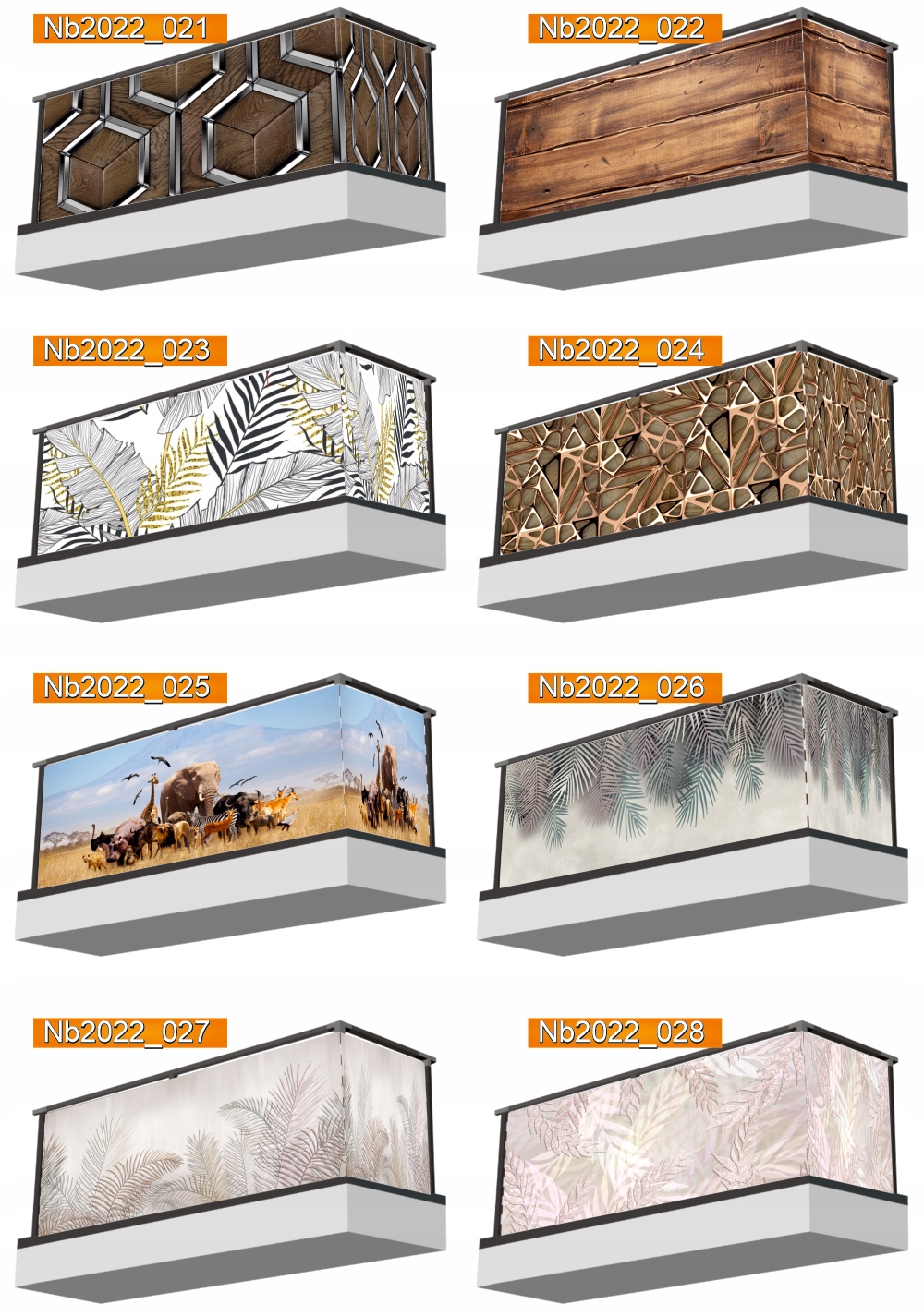 Osłona na balkon LAS WE MGLE brzozy NATURA TANIO