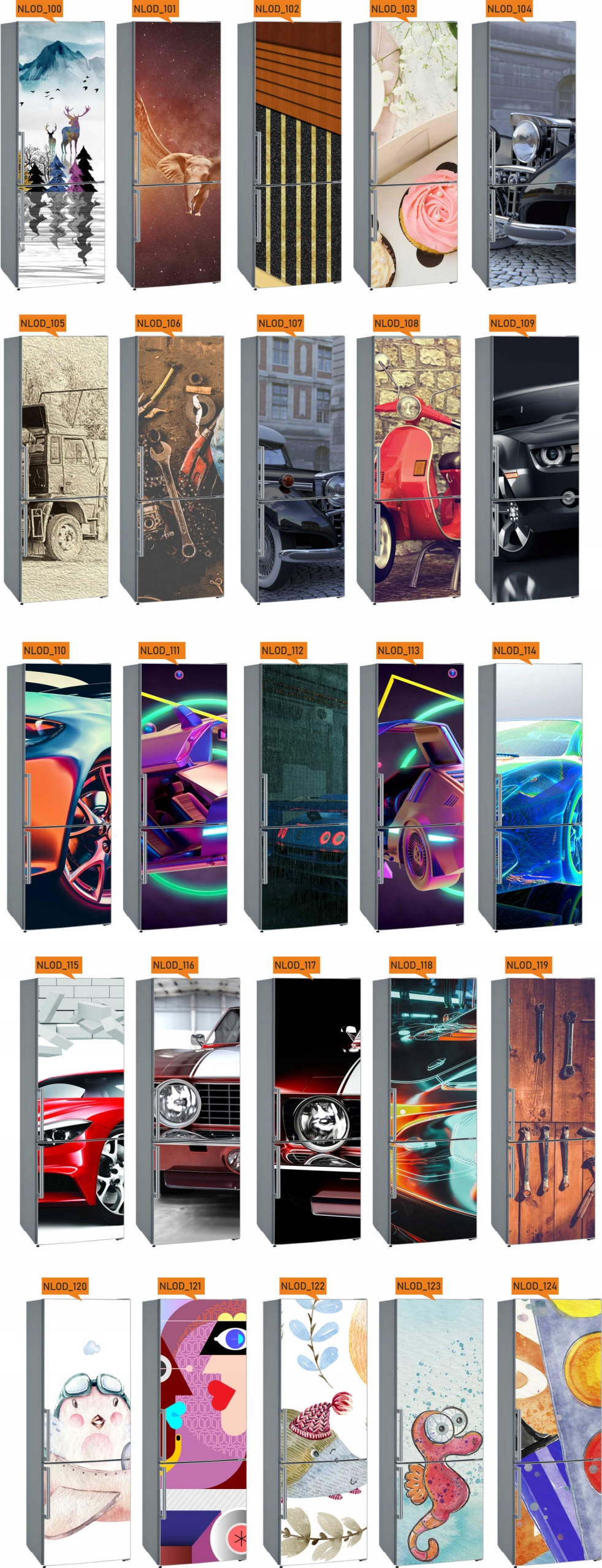 Naklejka Okleina Fototapeta na lodówkę 195cm