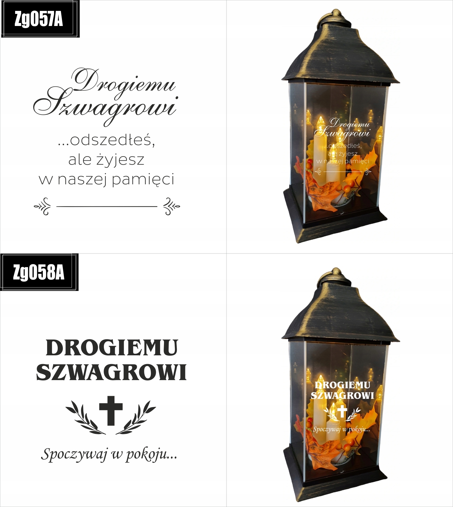 ZNICZ LAMPION z GRAWEREM dla Ojca Chrzestnego