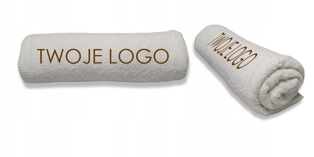 Ręczniki frotte z nadrukiem LOGO Haft wzór 1 szt 100x50 cm