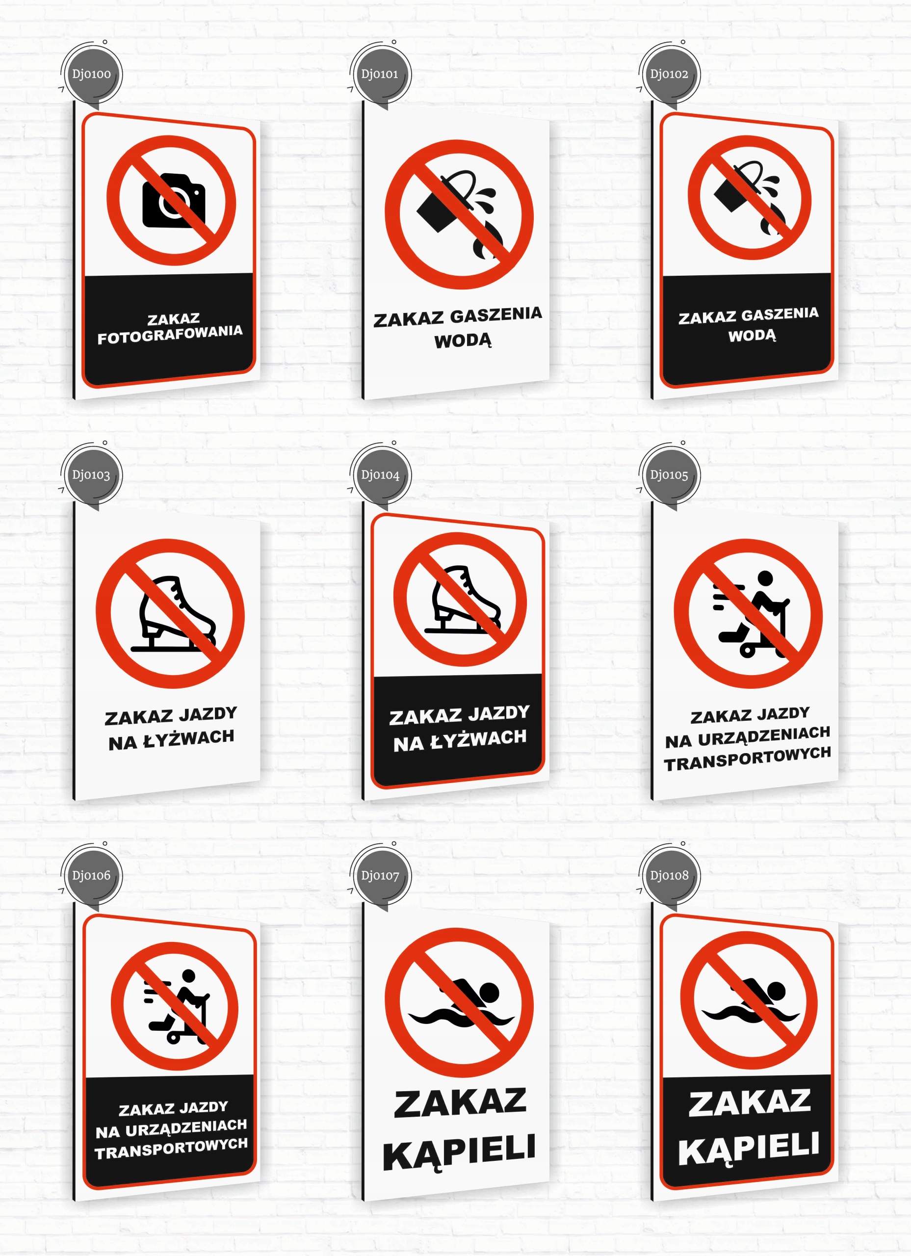 Tabliczka znak informacyjny 40x30 Biała ZAKAZ FOTOGRAGOWANIA Aluminiowa