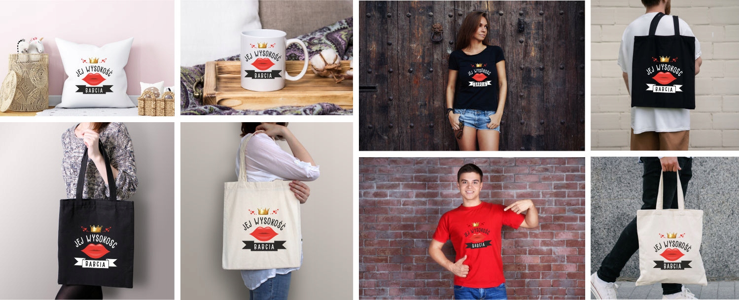 Koszulka z imieniem dla babci KOCHAM CIĘ