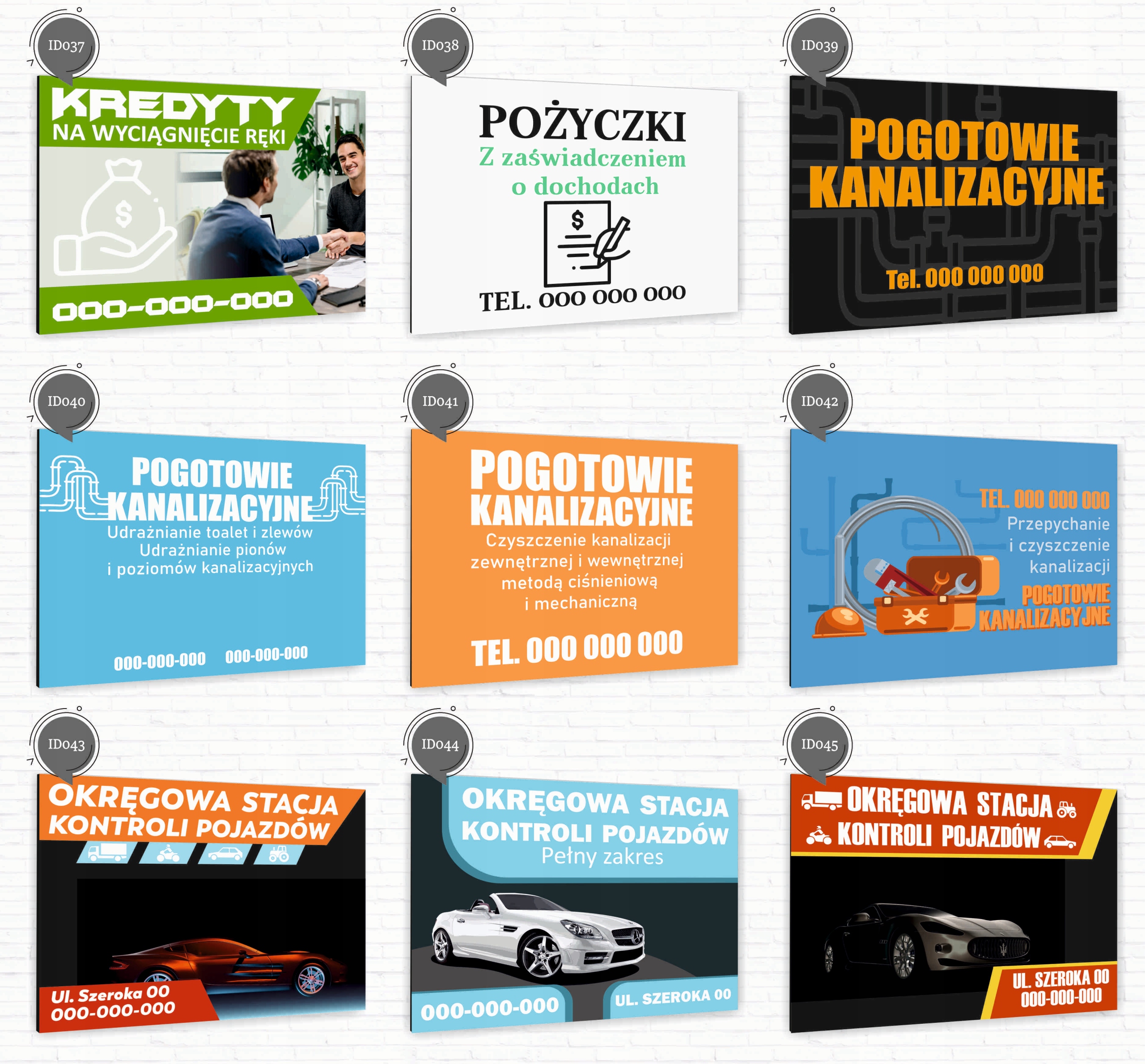 nadruk UV TABLICZKA reklamowa szyld SPRZEDAŻ KRUSZYW DIBOND 40x30 cm