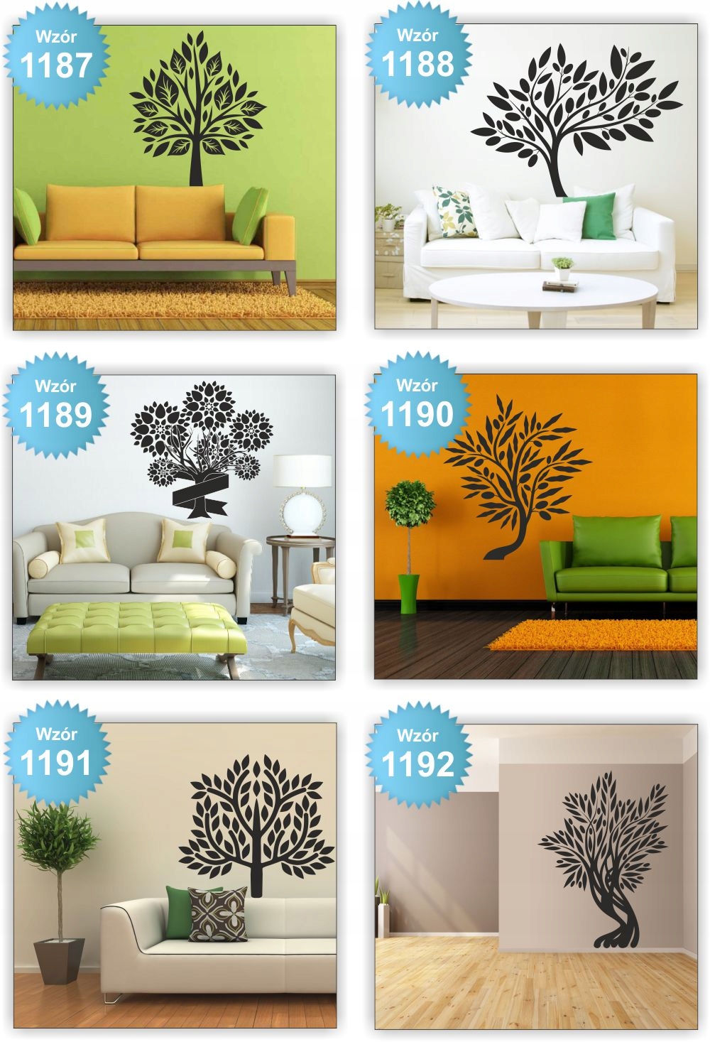 NAKLEJKI na ścianę ścienne DRZEWO drzewa 160cm