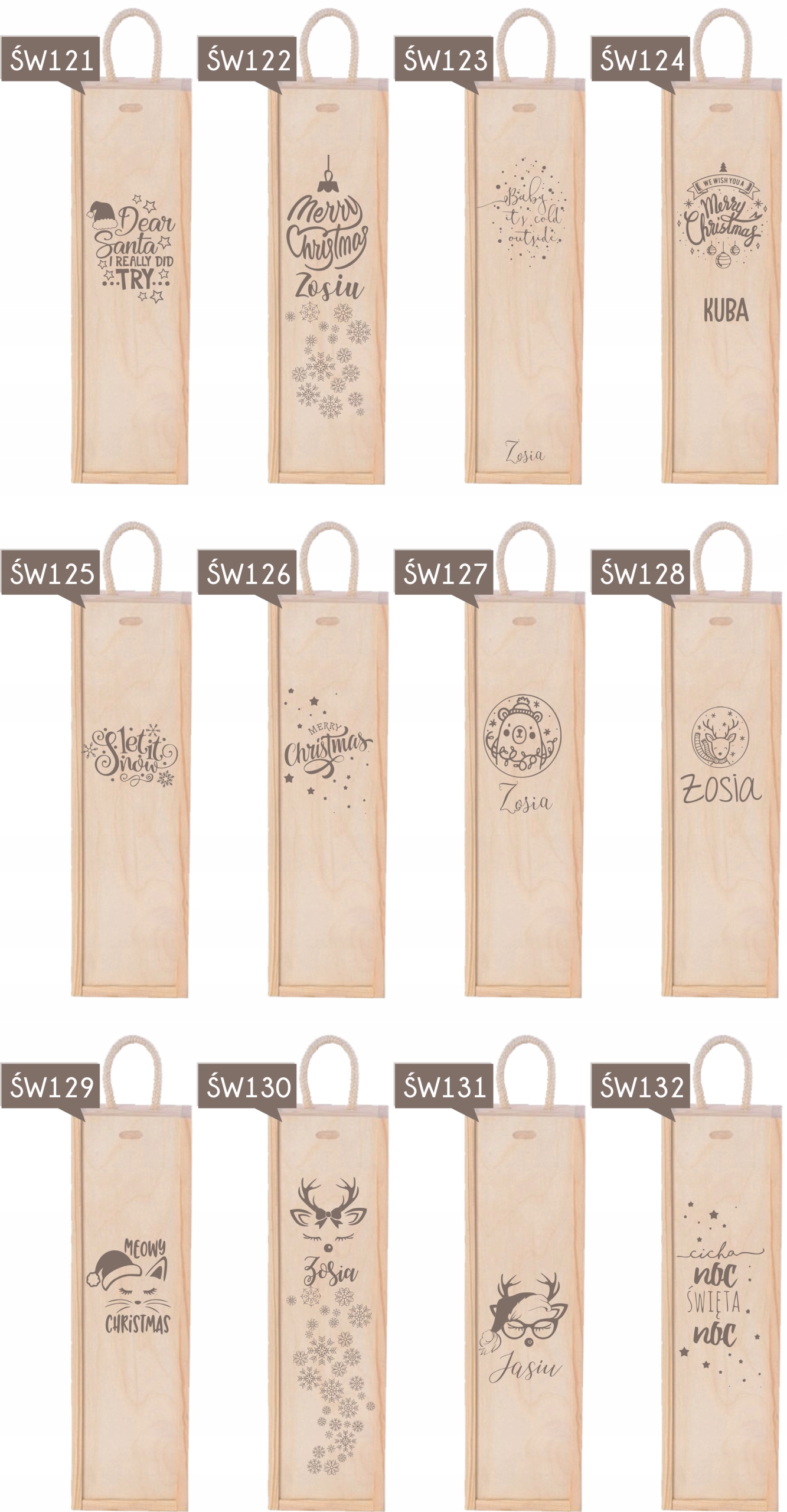 Skrzynka na wino grawer na DZIEŃ KOBIET z imieniem