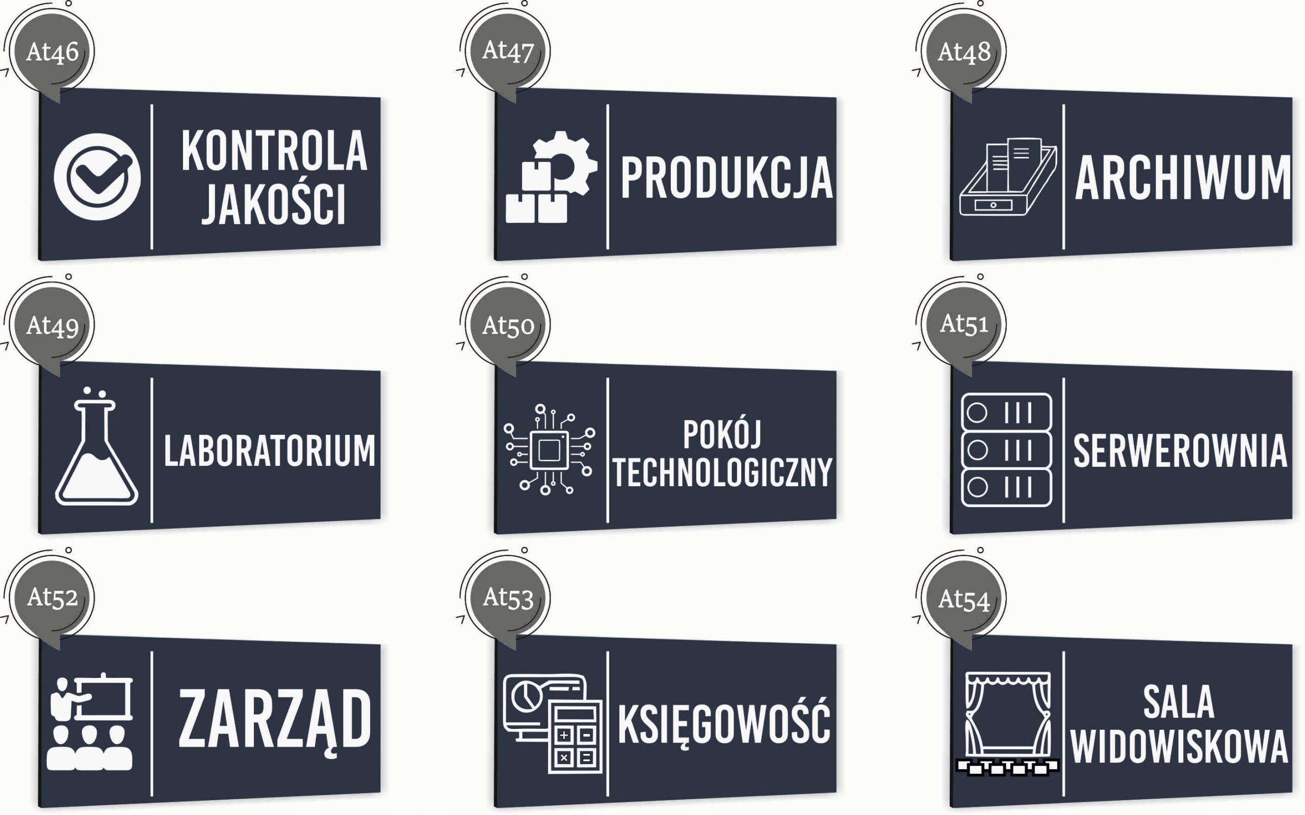 Tabliczka na drzwi SERWEROWNIA Aluminium ATRACYTOWA Nierdzewna NADRUK UV
