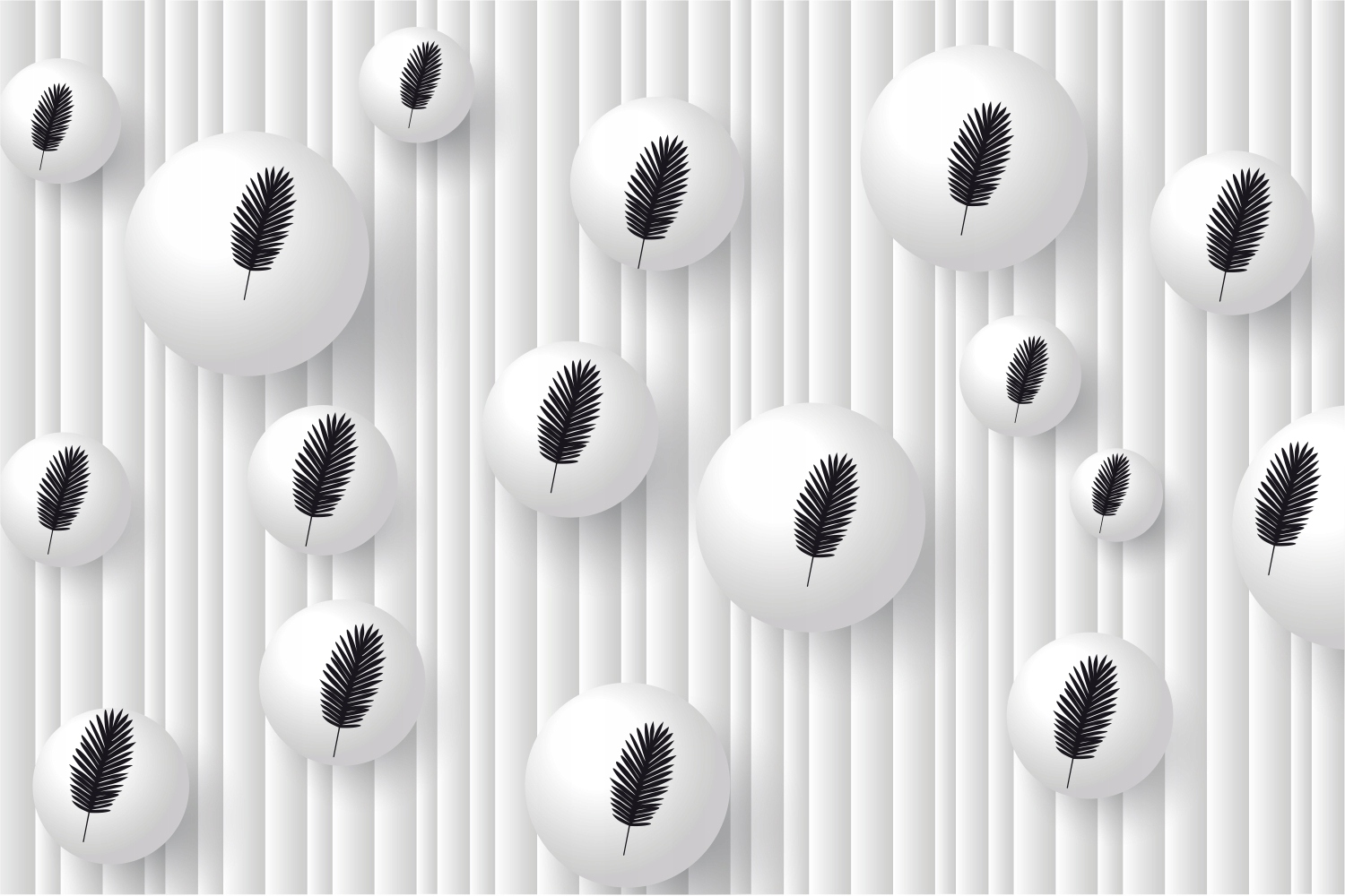 fototapeta LIŚCIE KULE DO SALONU POKOJU 360x240