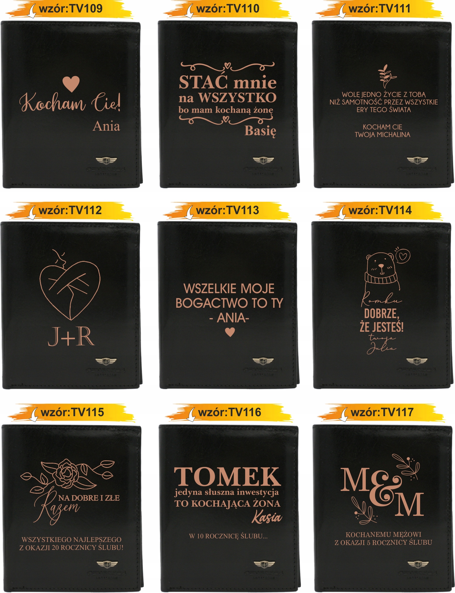 Portfel męski skórzany czarny GRAWEROWANY prezent dla kierowcy twój napis