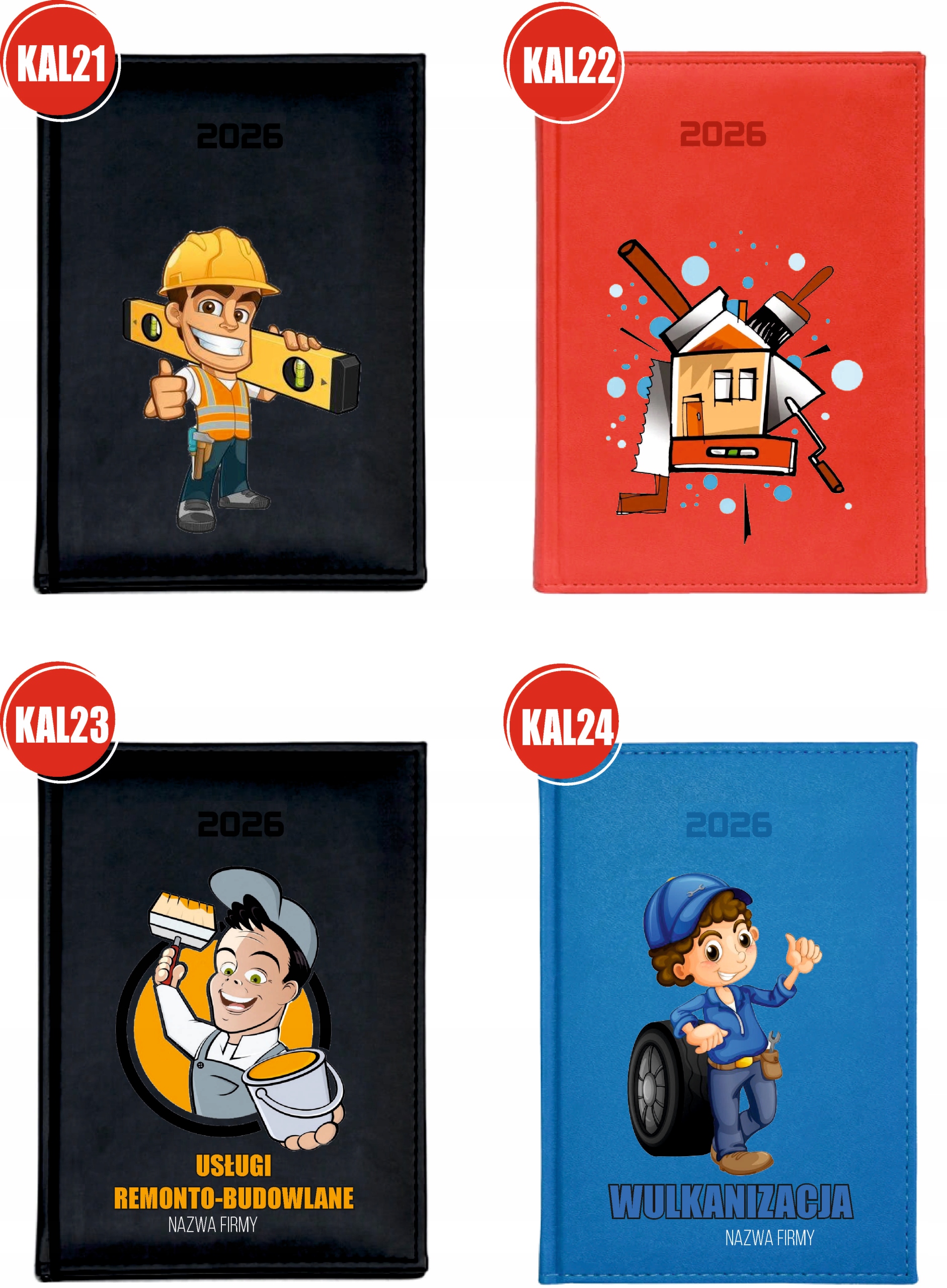 KALENDARZ A5 2026 DZIENNY terminarz z nadrukiem FIRMOWY SERWIS NAPRAWA