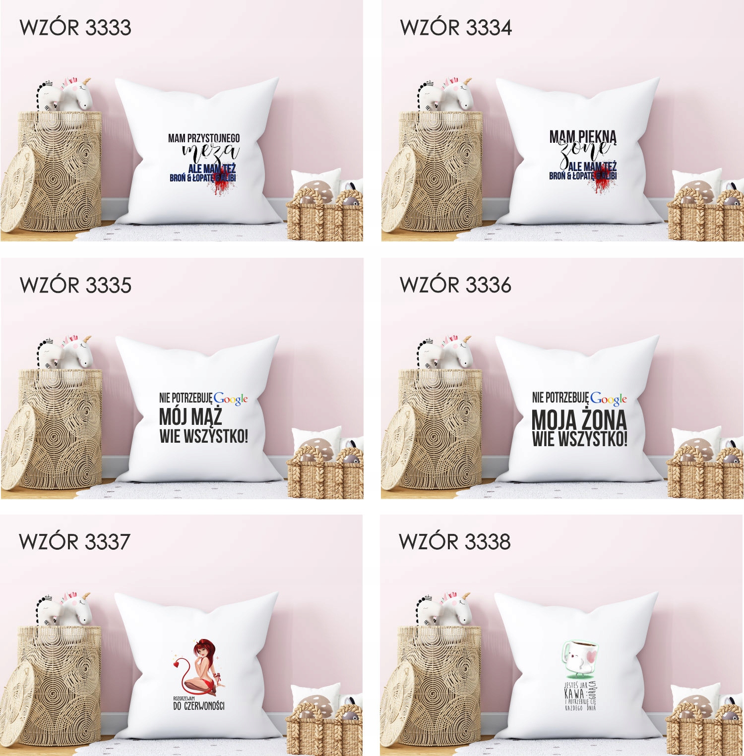 Poduszka z nadrukiem PREZENT na WALENTYNKI LOVE