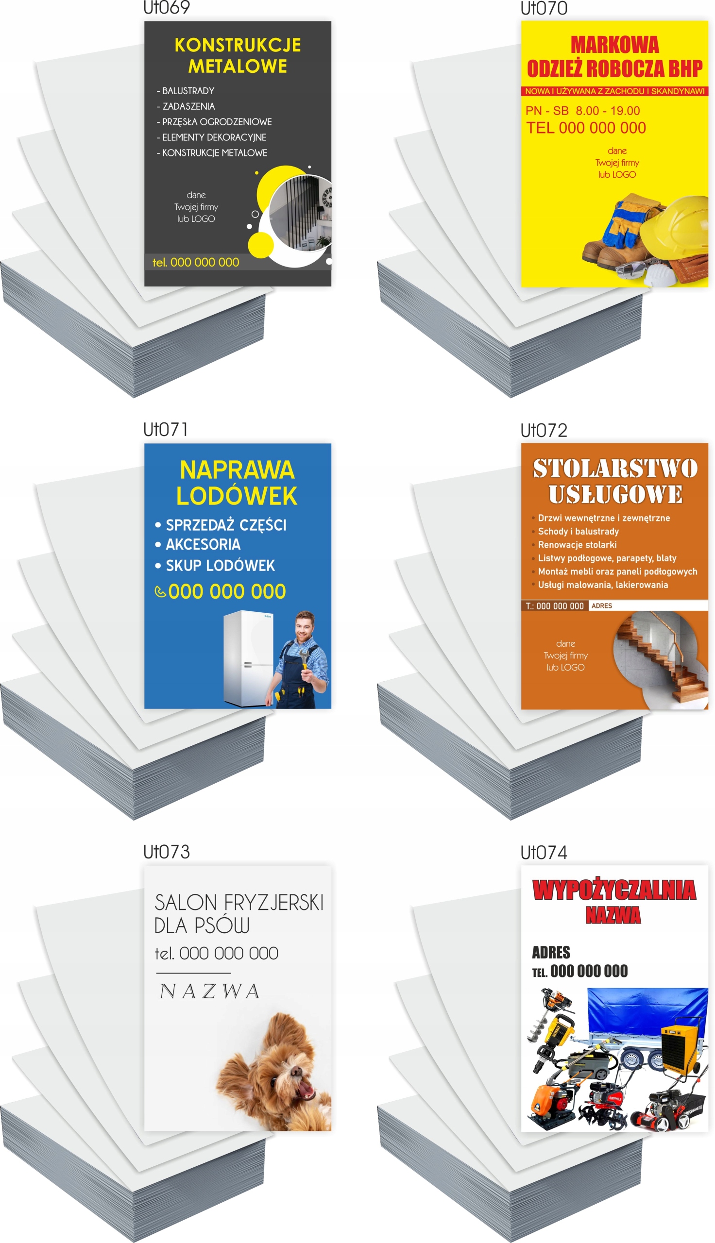 Ulotki A6 1000szt reklamowe STYLIZACJA BRWI LAMINACJA RZĘS + PROJEKT GRATIS