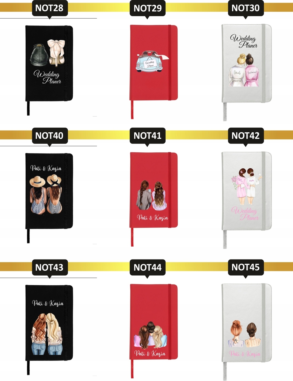 Notes A5 dla pary prezent WALENTYNKI z nadrukiem