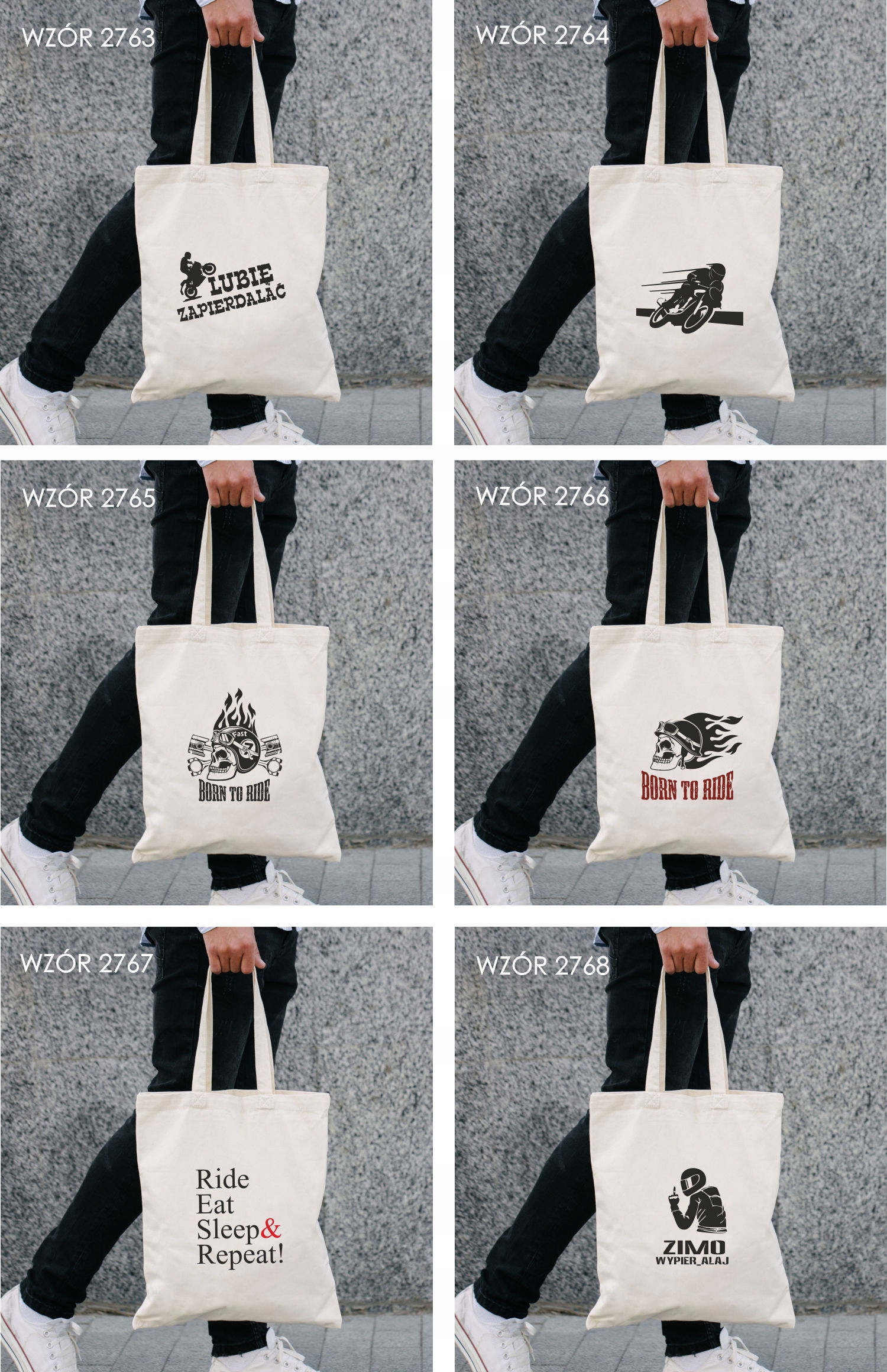 Eko Torba z nadrukiem PREZENT dla MOTOCYKLISTY