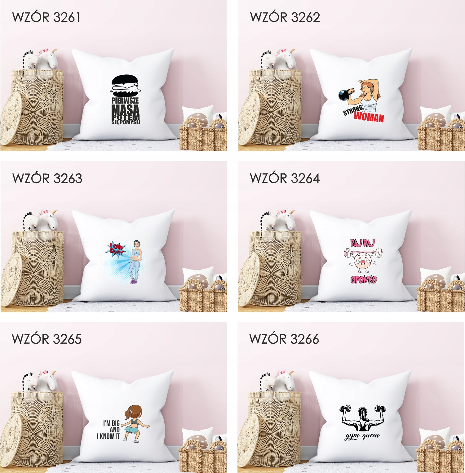 Poduszka z nadrukiem napis PIERWSZE MASA