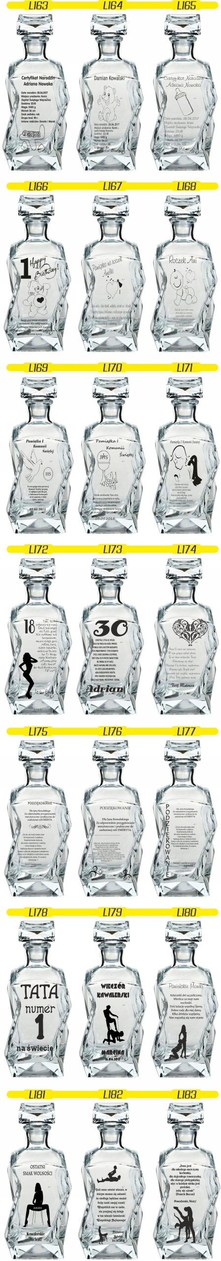 KARAFKA z grawerem prezent urodziny 20 30 40 50 18