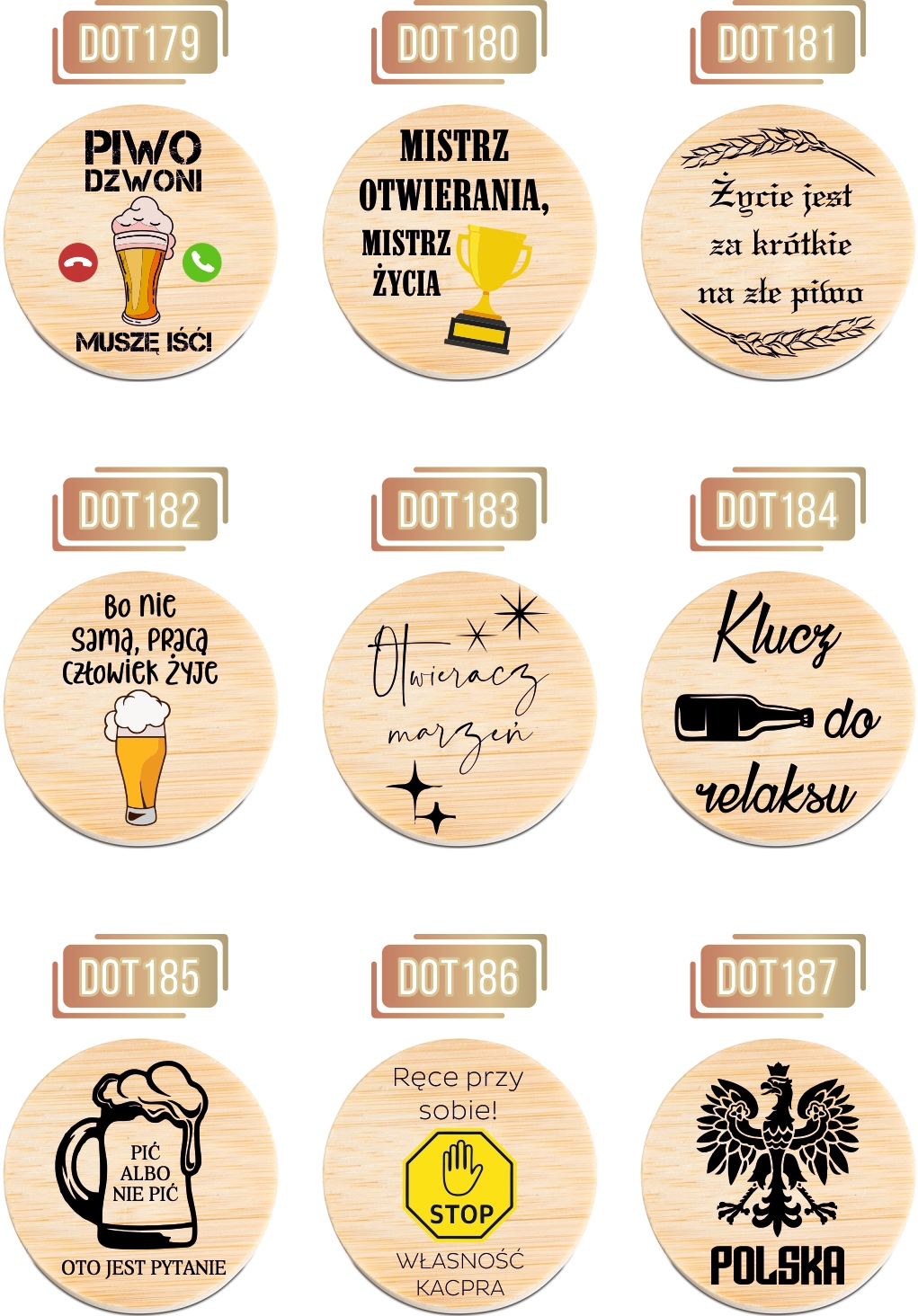 OTWIERACZ do piwa DREWNIANY personalizacja TWÓJ NAPIS WĘDKARZ Z KRWI I OŚCI