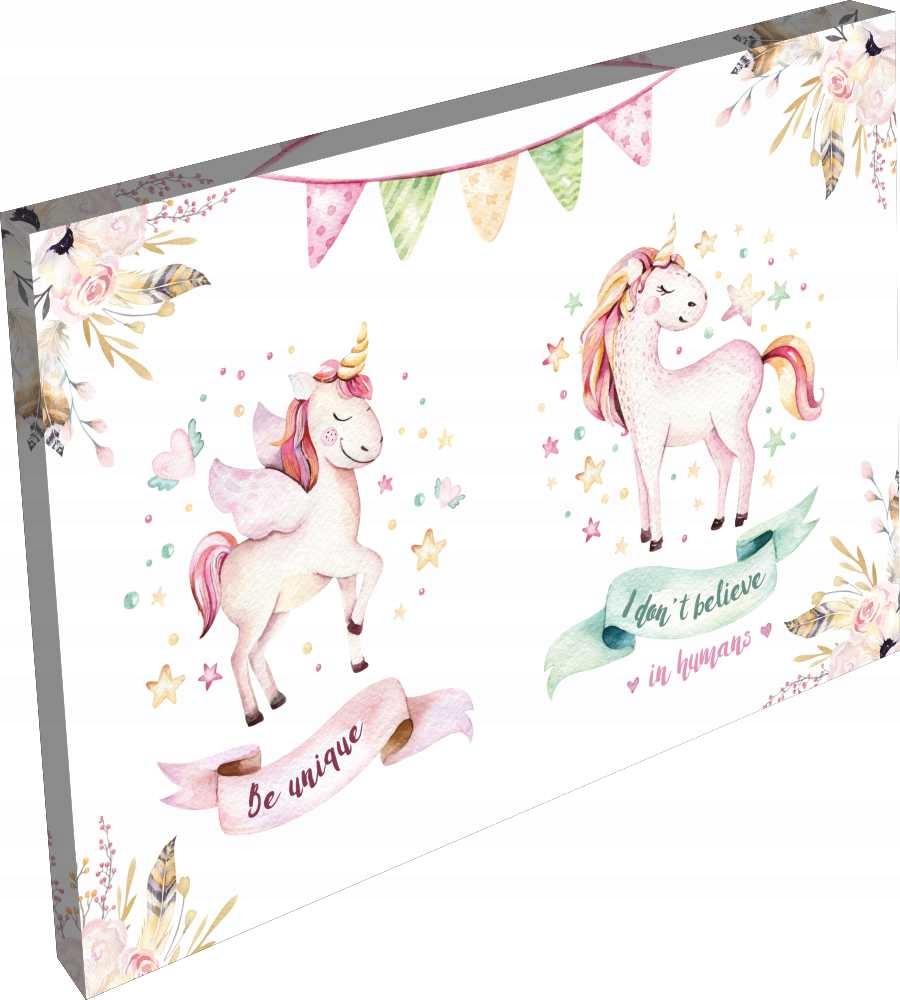 OBRAZ do pokoju dziecięcego koniki jednorożec