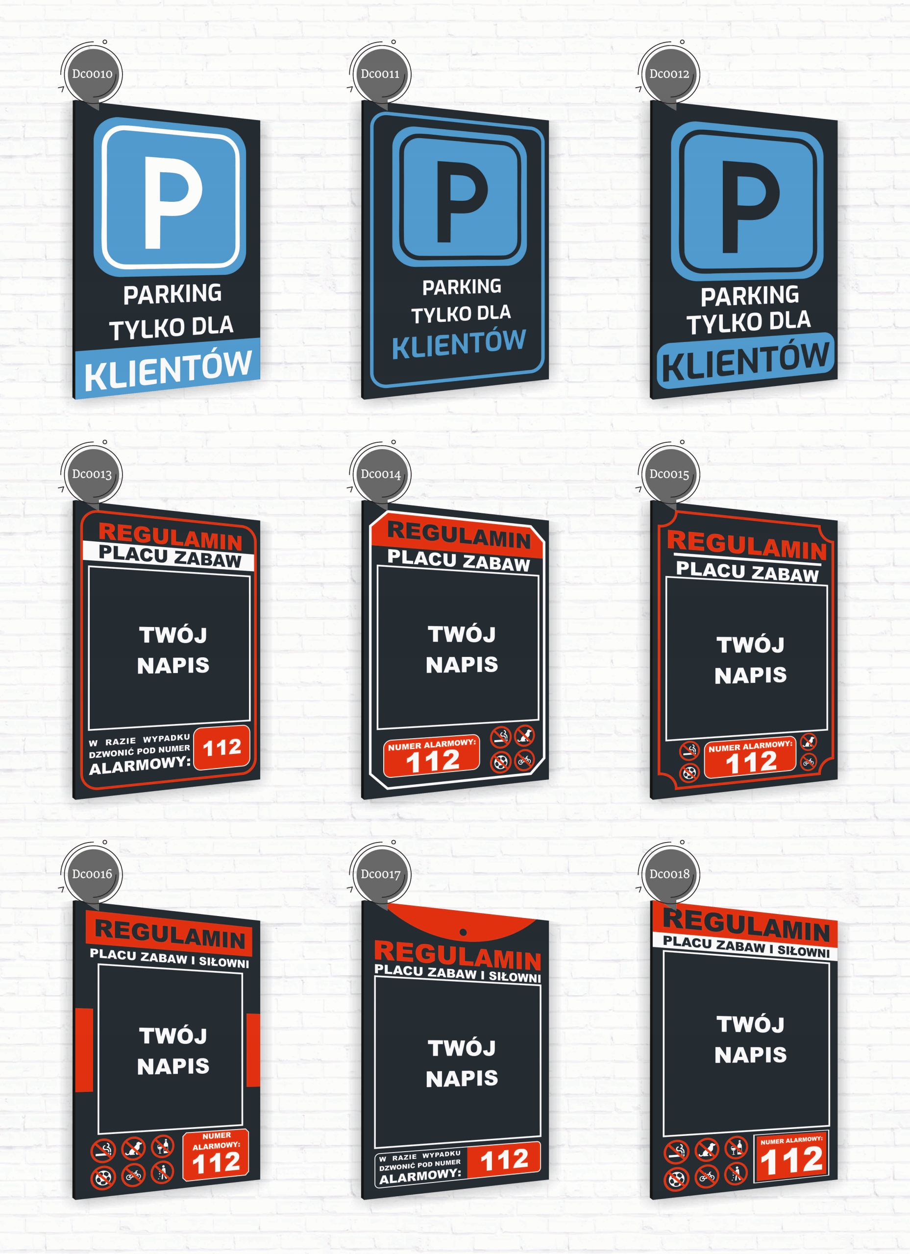 Tabliczka znak informacyjny 20x15 Antracyt PARKING KRÓTKOTERMINOWY Dibond