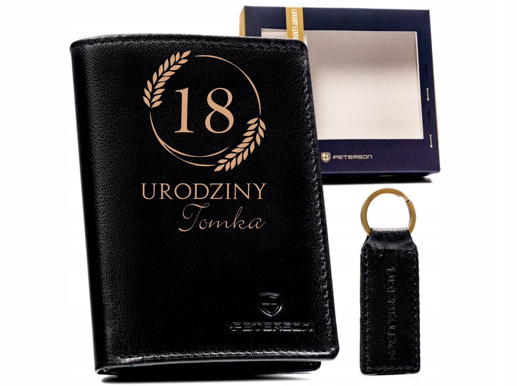 GIFT BOX na URODZINY elegancki 18stka JAKOŚĆ z imieniem PREZENT URODZINOWY