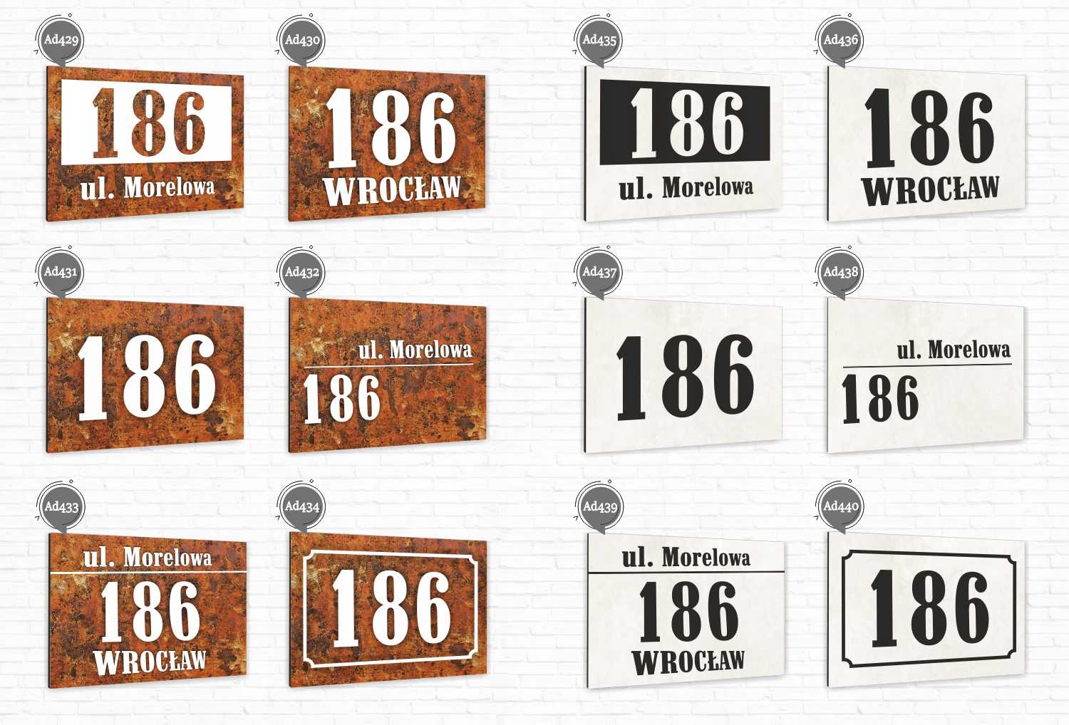 TABLICA ADRESOWA z numerem domu DIBOND 40x30 cm