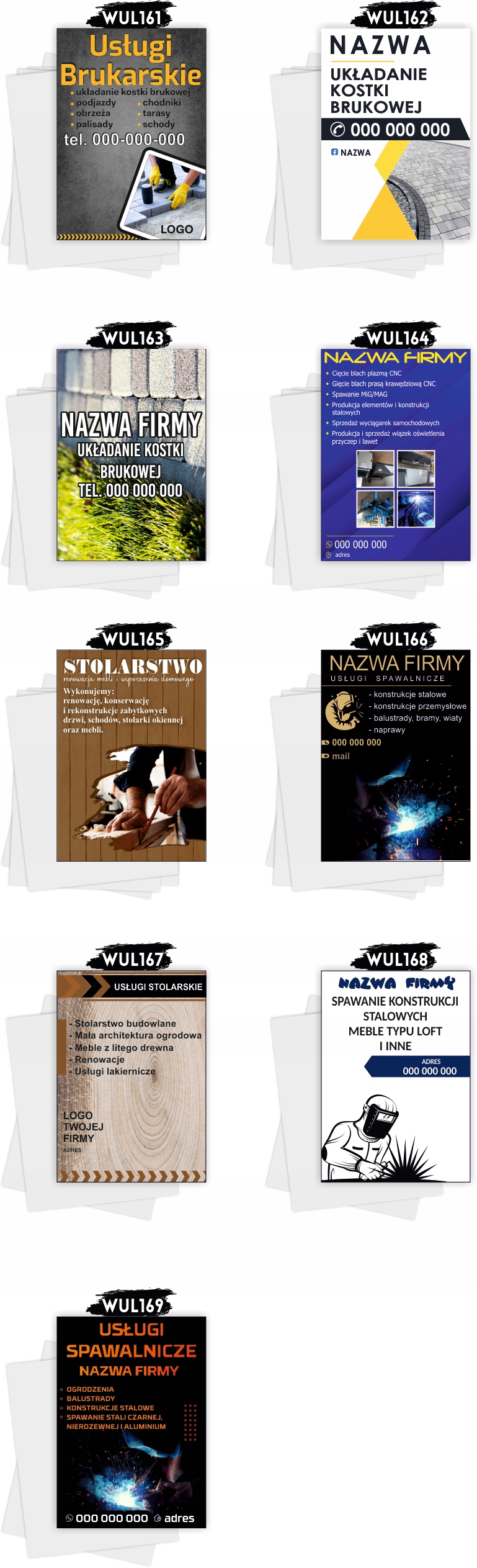 Ulotki A4 reklamowe firmowe 5000 szt różne wzory USŁUGI BUDOWLANE