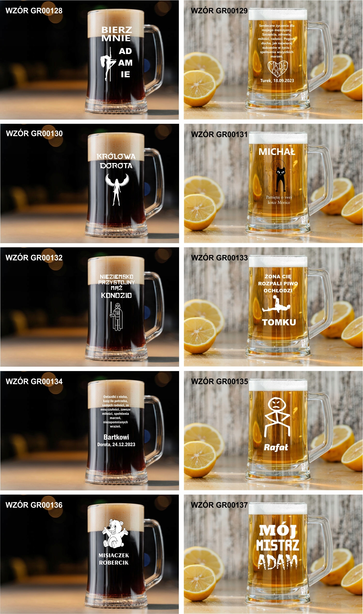 Kufel do Piwa GRAWEROWANY prezent dla DZIADKA HIT!