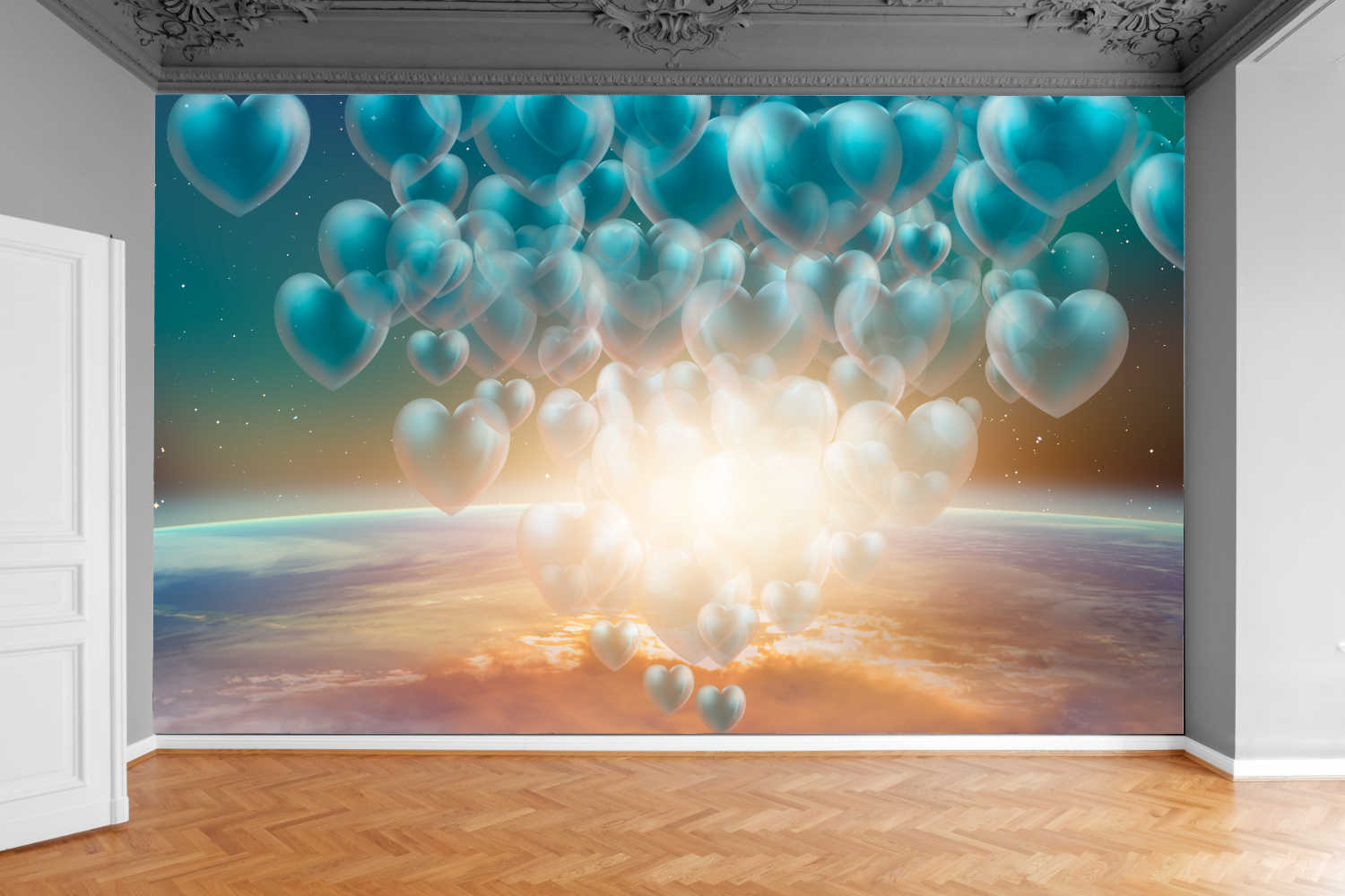 Fototapeta BALONY LATAJĄCE NAD KULĄ ZIEMII 370x250