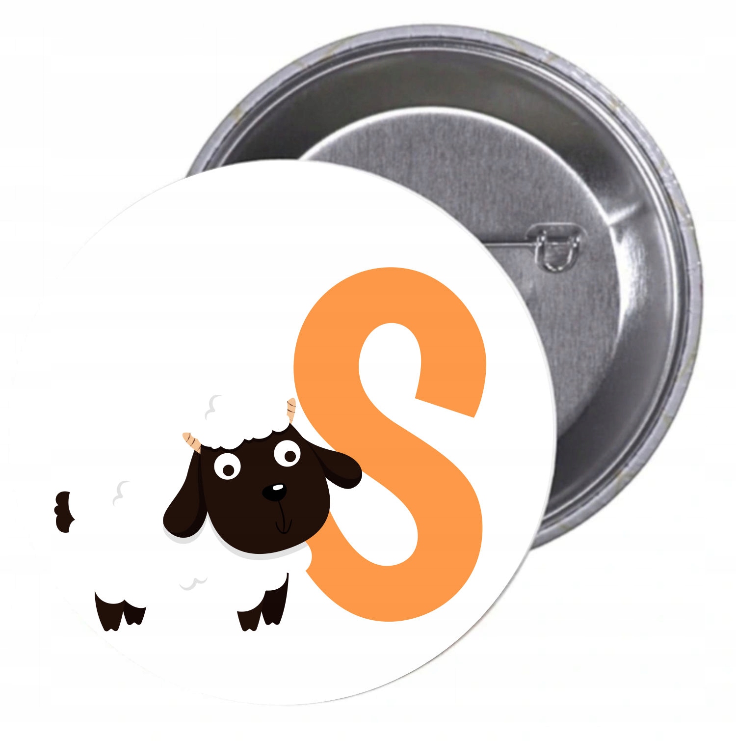 Przypinki buttony LITERKI DLA DZIECI - S