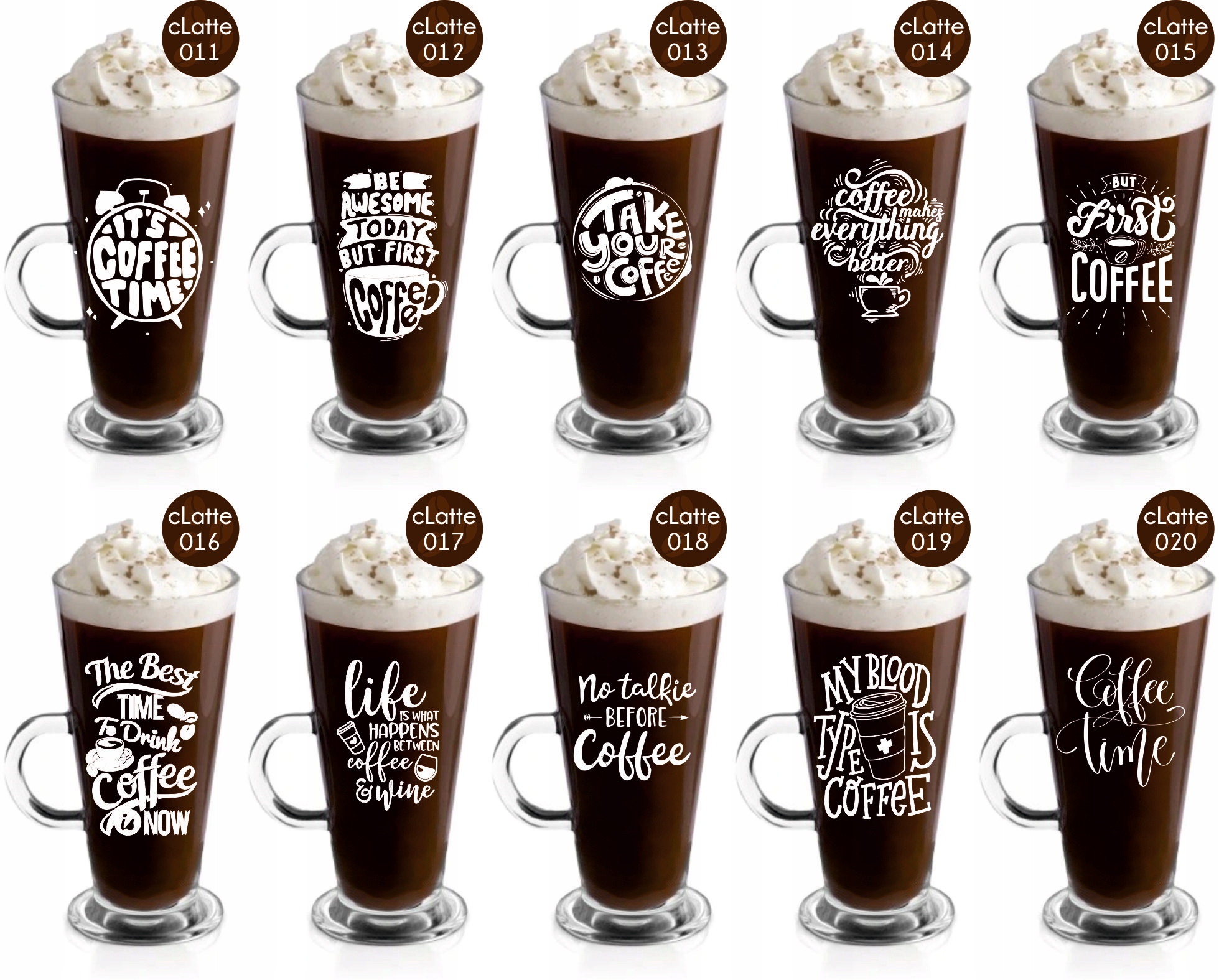 Szklanka latte z grawerem PREZENT dla faceta męża