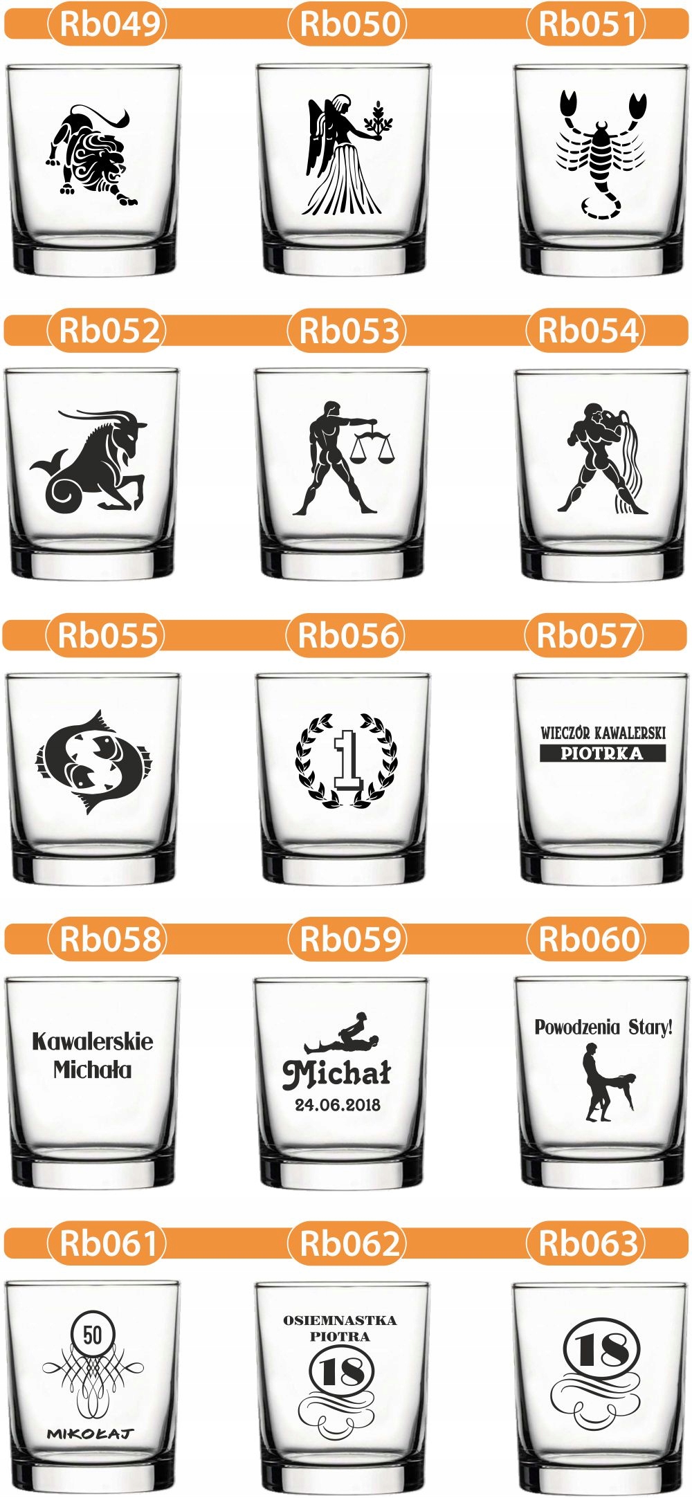 KARAFKA z grawerem + 6 szklanek PREZENT URODZINY