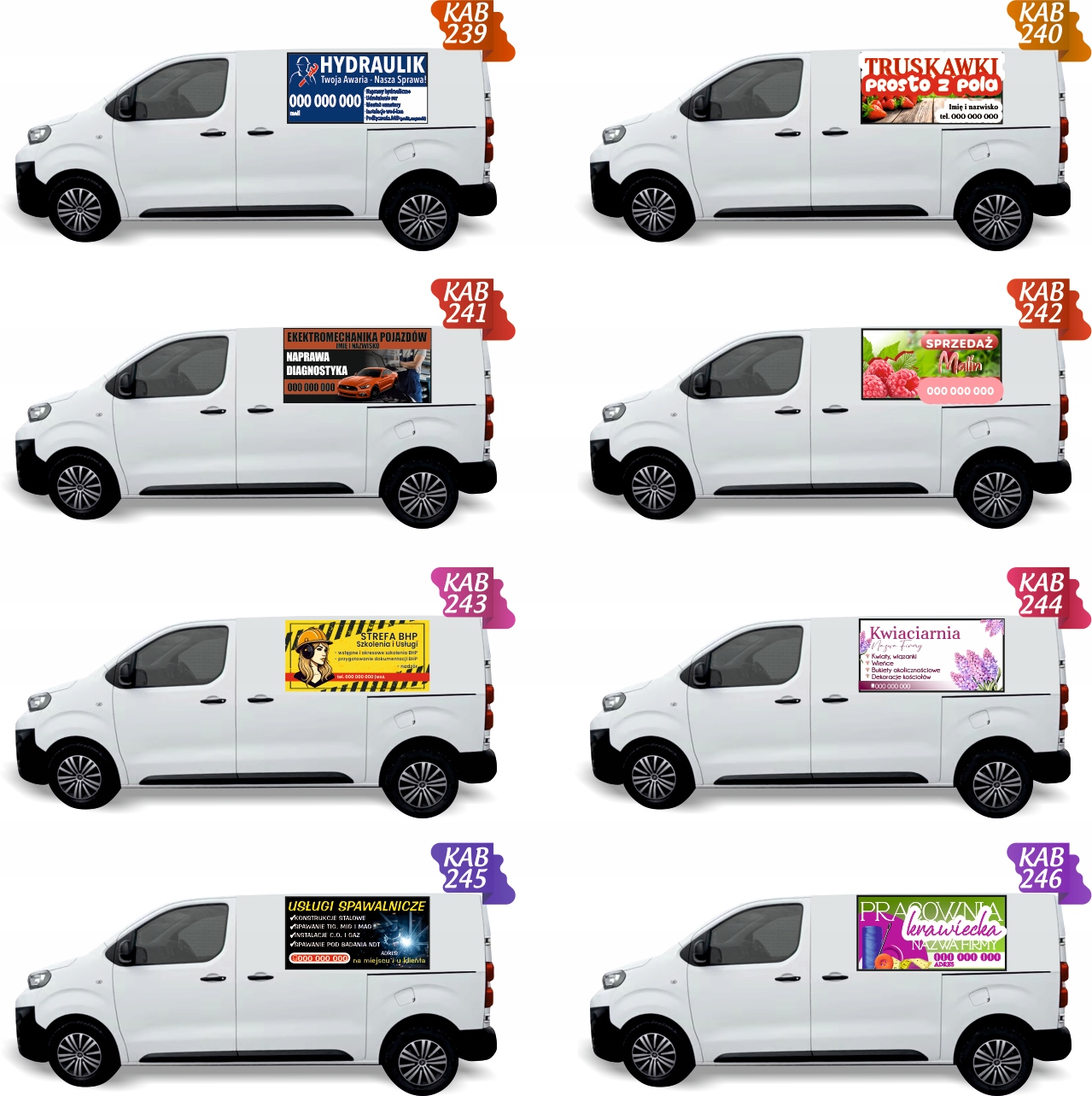 Reklama Naklejka na samochód 0,5 m2 ANTYKWARIAT MUZYCZNY