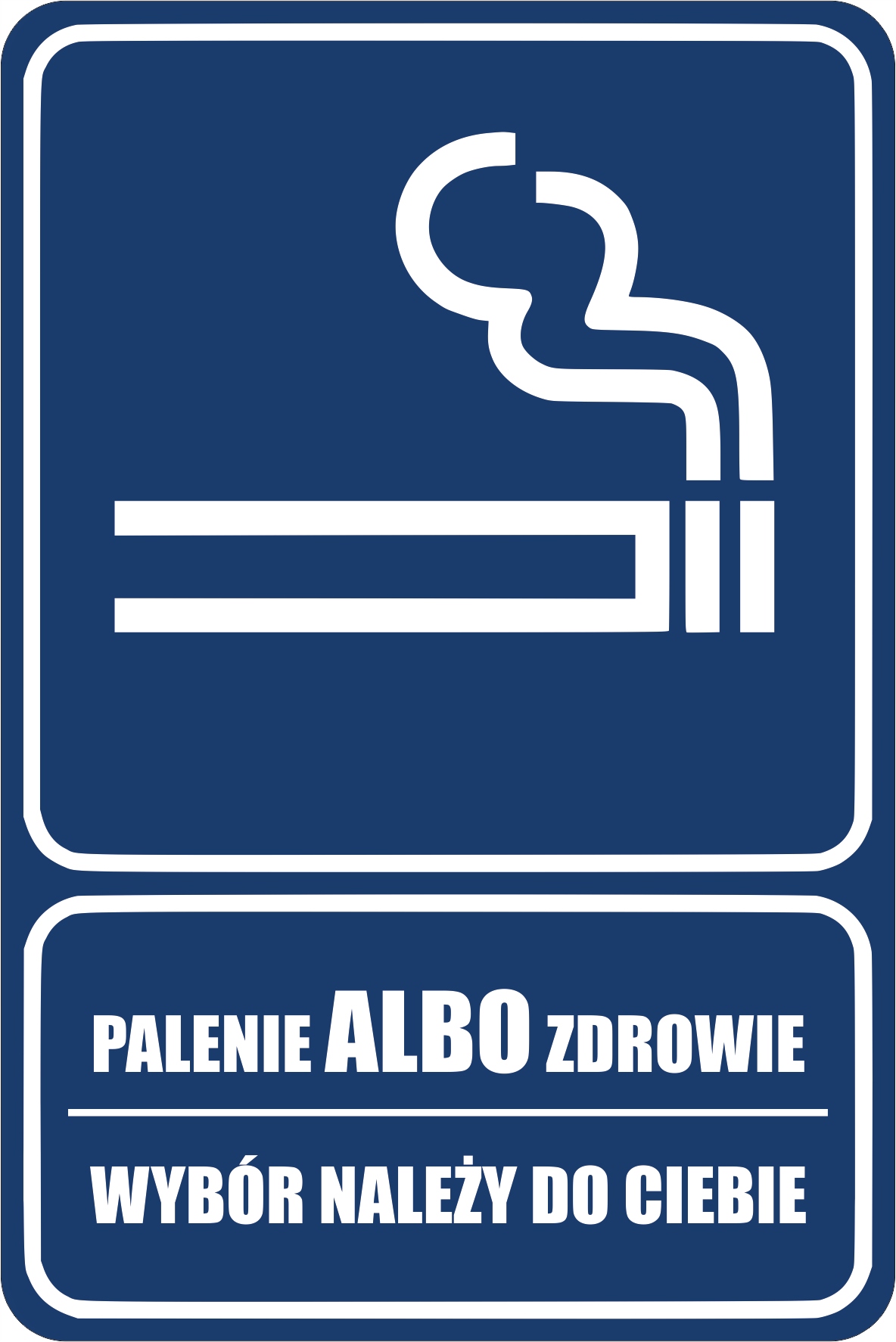 Tabliczka grawerowana informacyjna piktogram 20x15 zalaz palenia