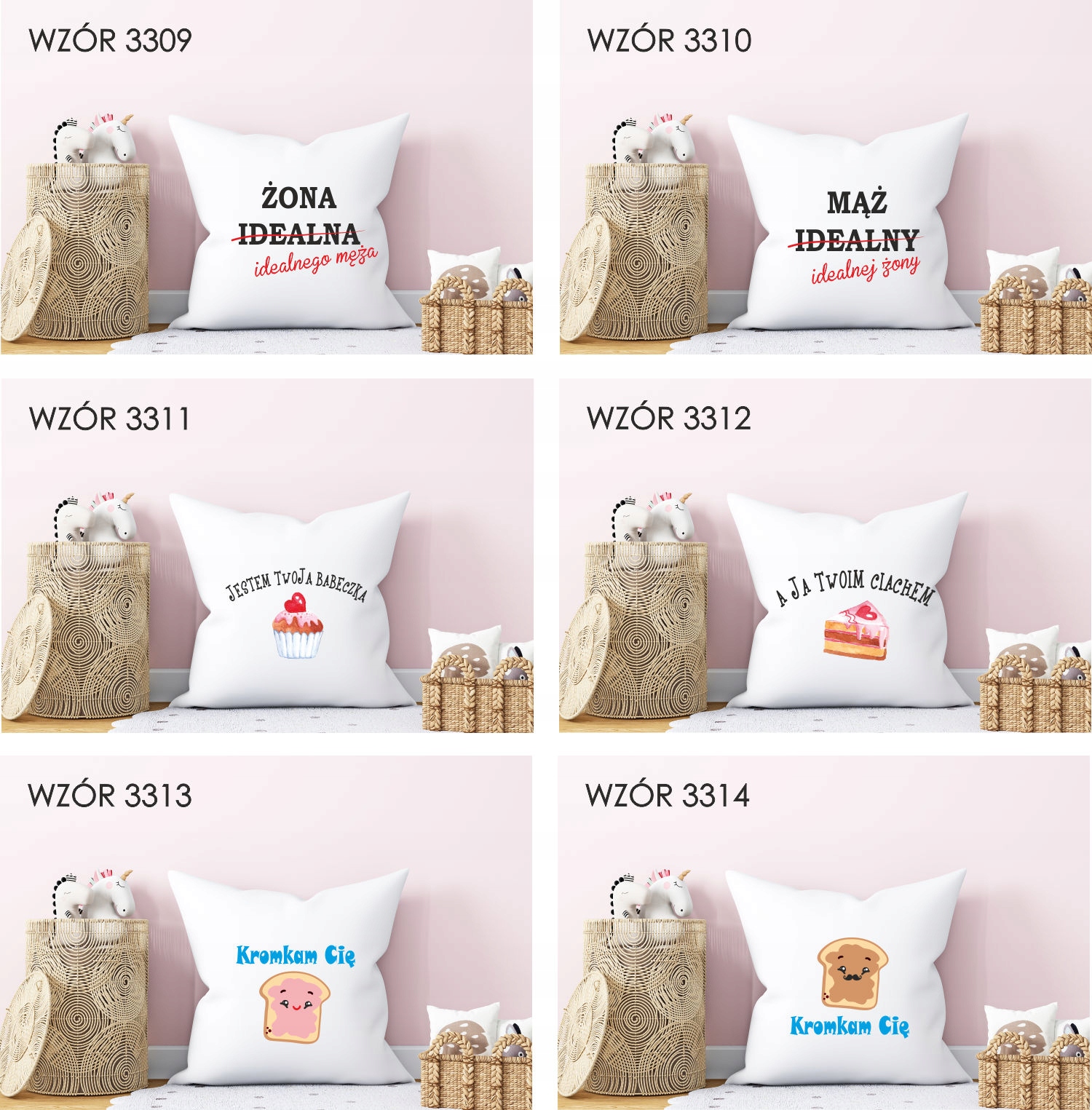 Poduszka z nadrukiem PREZENT na WALENTYNKI LOVE