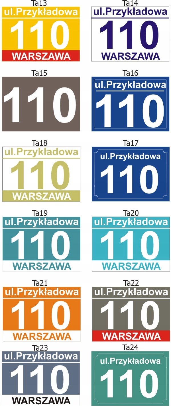 PCV TABLICA ADRESOWA Tabliczka Z NUMEREM DOMU 30 cm