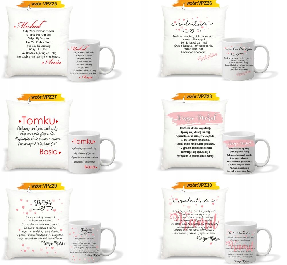 foto PODUSZKA KUBEK PREZENT na Walentynki dla żony