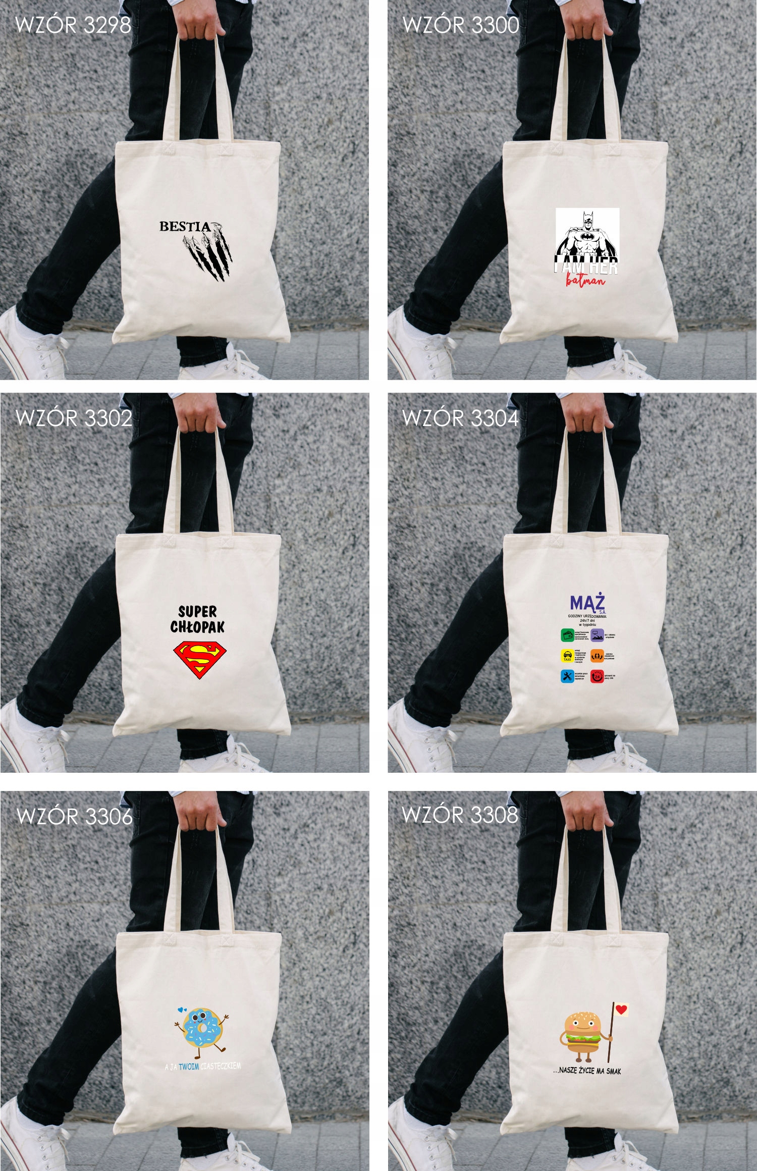 Eko Torba z nadrukiem PREZENT WALENTYNKI KAWUSIA