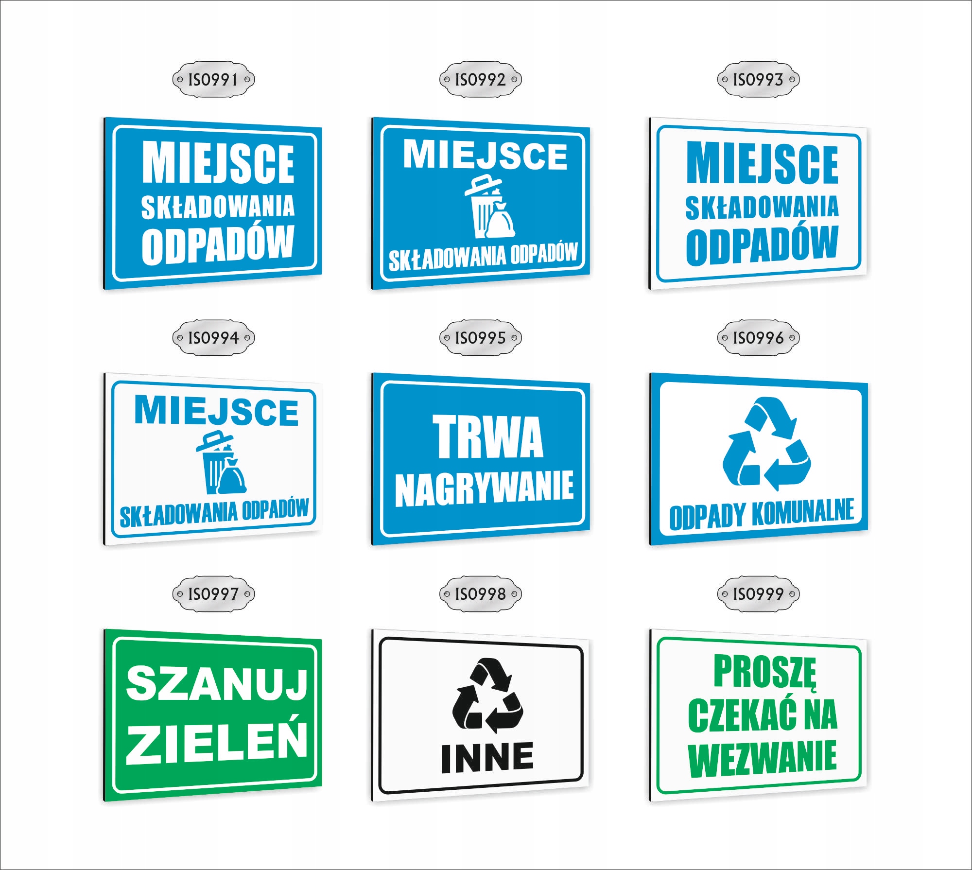 Tabliczka znak informacyjny nadruk UV dibond 20x15 odpady inne twój napis