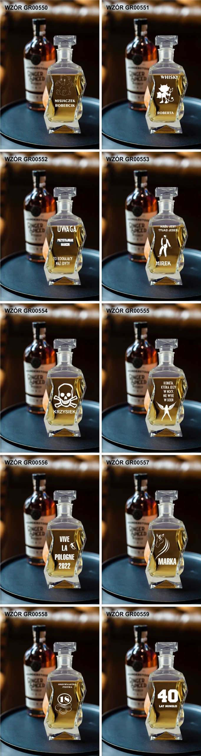 KARAFKA PREZENT Z IMIENIEM prezent na URODZINY