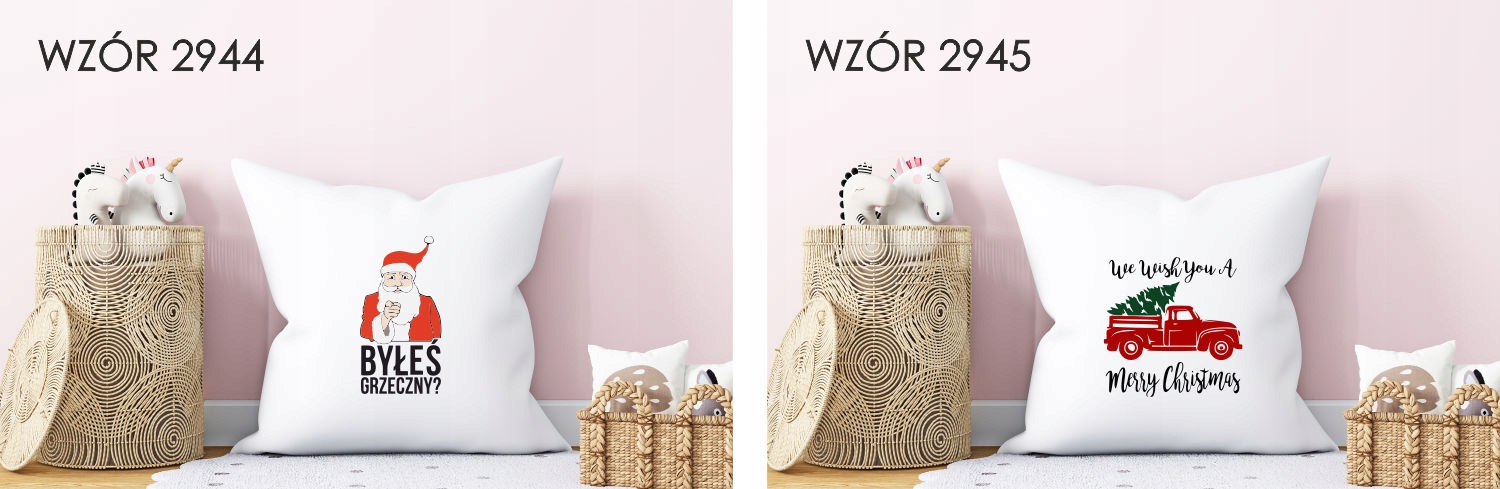 Poduszka z nadrukiem PREZENT WESOŁYCH ŚWIĄT