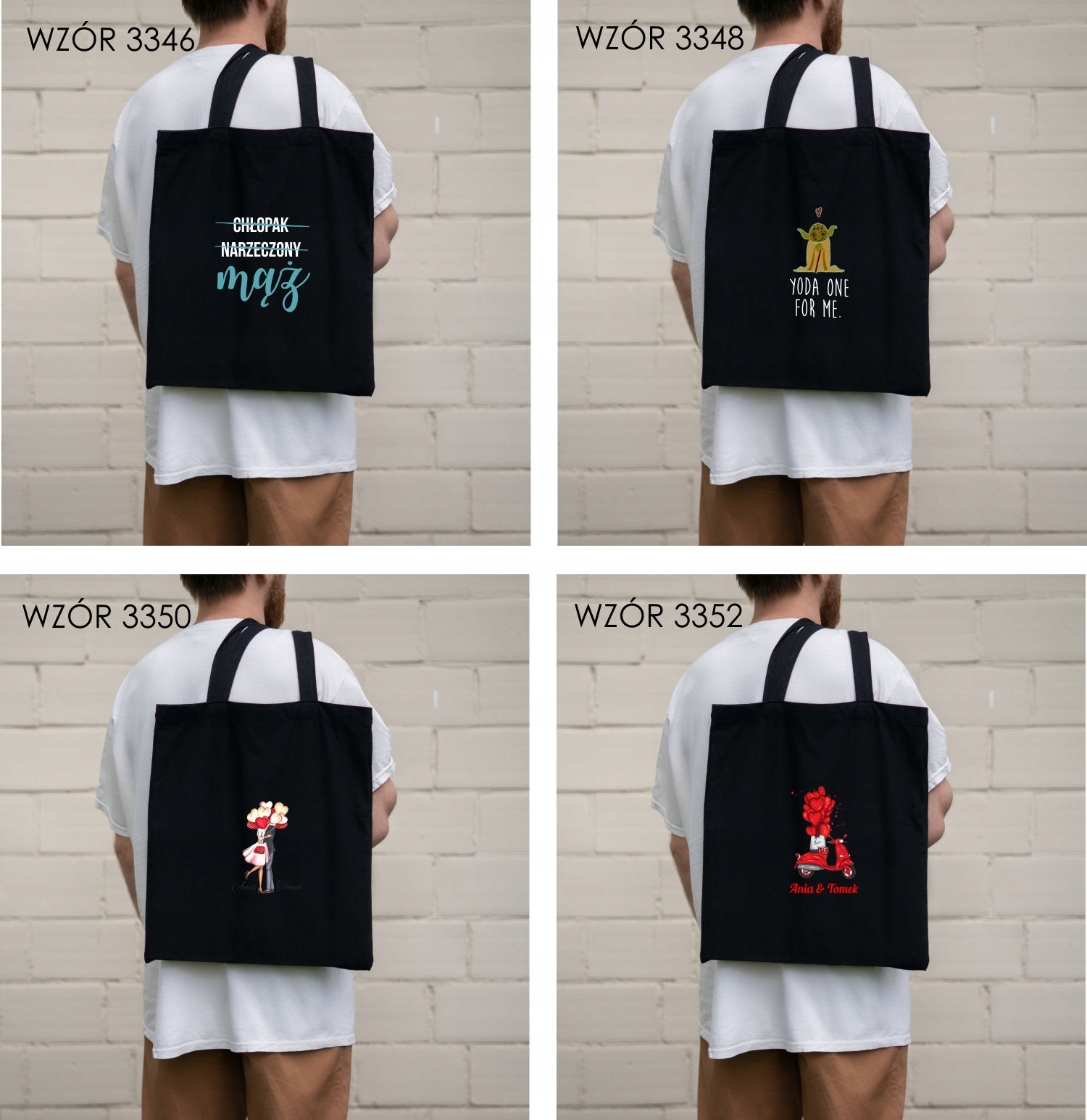 Eko Torba z nadrukiem PREZENT na WALENTYNKI LOVE