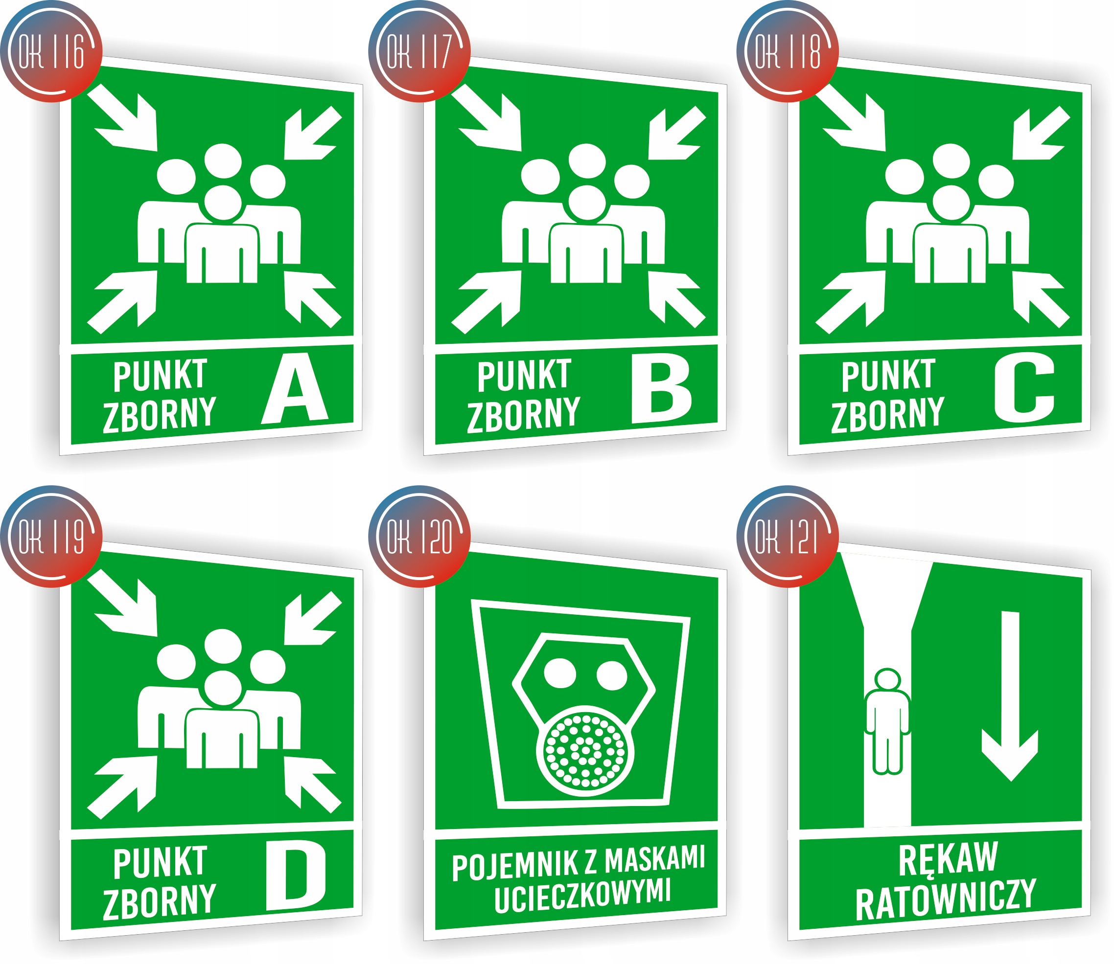 Tabliczka ewakuacyjna z nadrukiem 20x15 ciągnąć pull