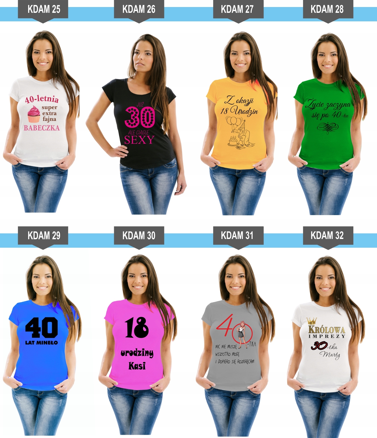 Koszulka PREZENT na urodziny 18 20 30 40 50 60 70