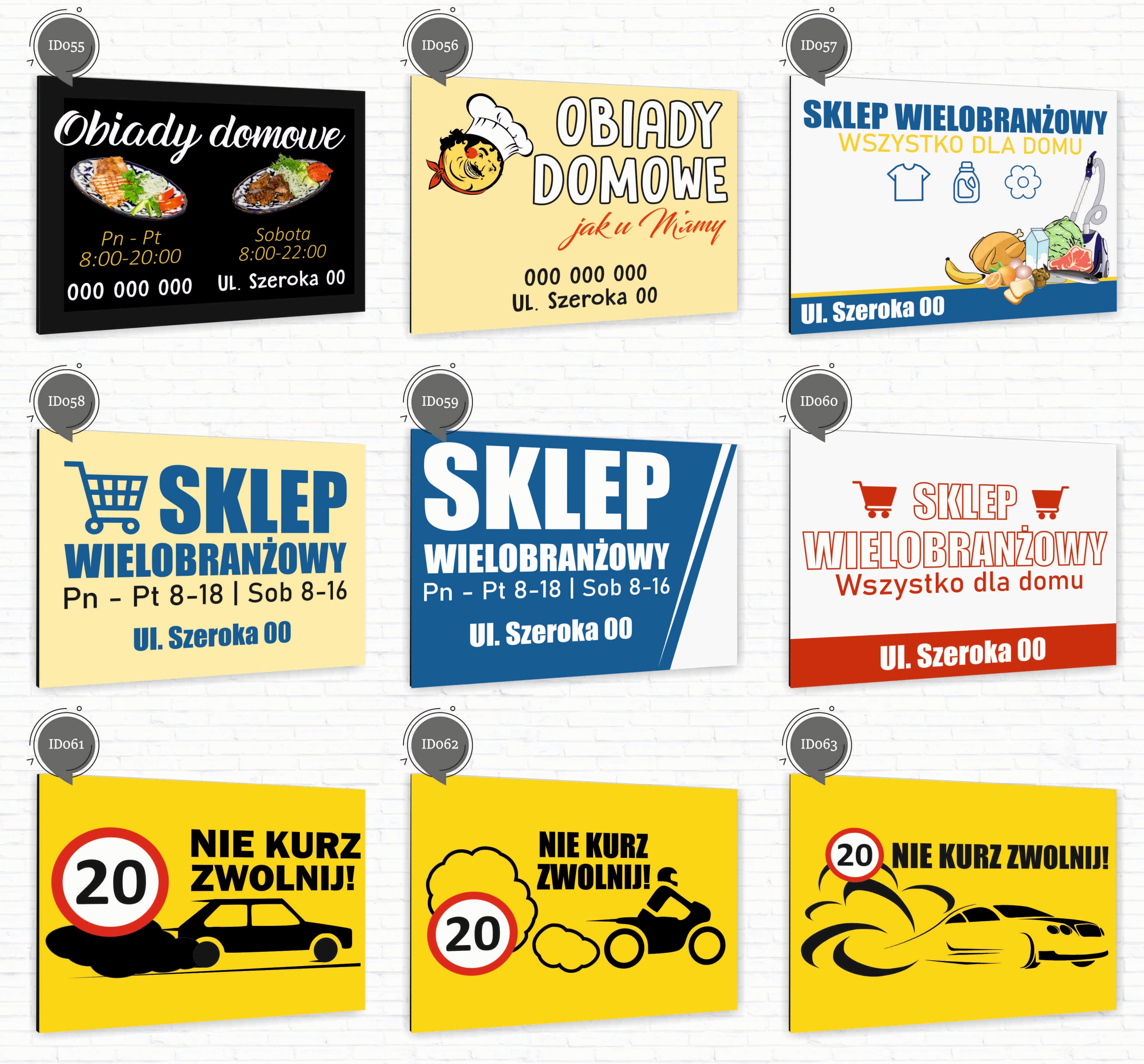 nadruk UV TABLICZKA reklamowa szyld SPRZEDAŻ KRUSZYW DIBOND 40x30 cm