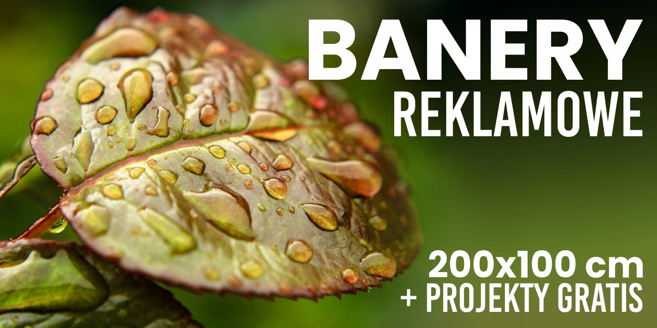 druk BANERY REKLAMOWE OCZKOWANE PLANDEKA PERSONALIZOWANE 200x100 cm