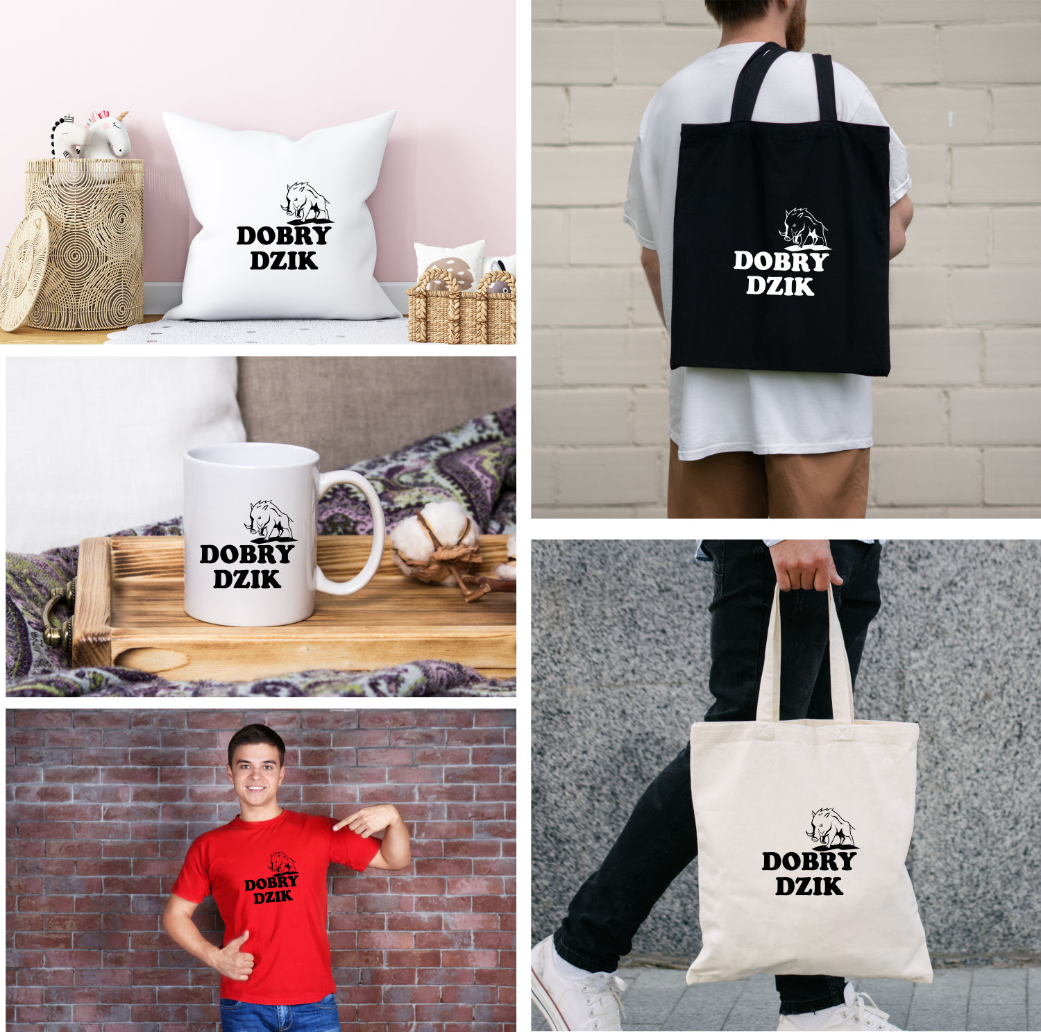 Kubek z nadrukiem napis PREZENT DOBRY DZIK