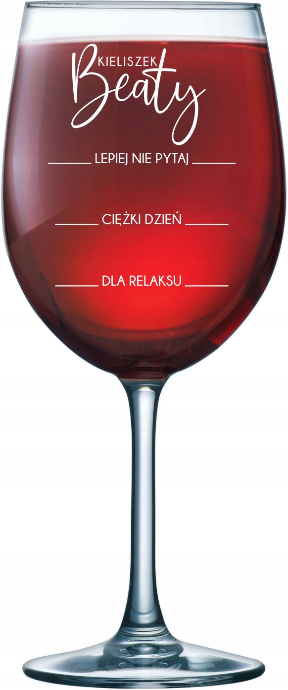 lampka kieliszek do wina z grawerem na PREZENT na imieniny personalizowany