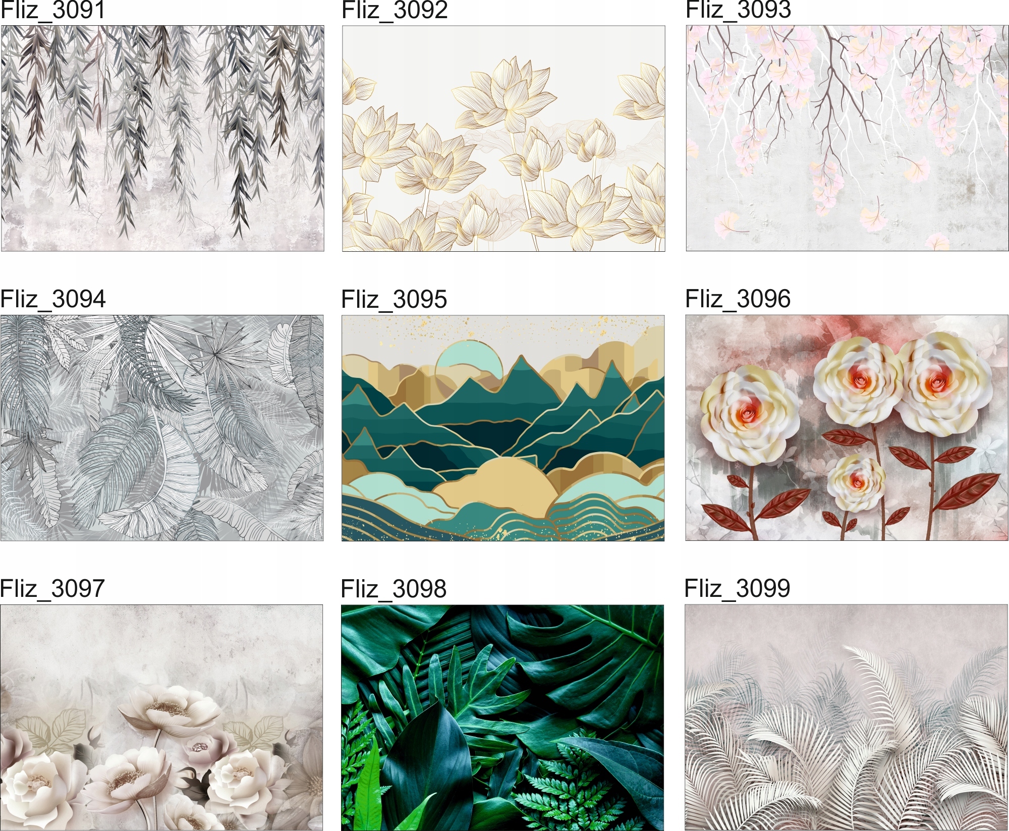 FOTOTAPETY Kwiaty Złote Liście Monstera 260x180