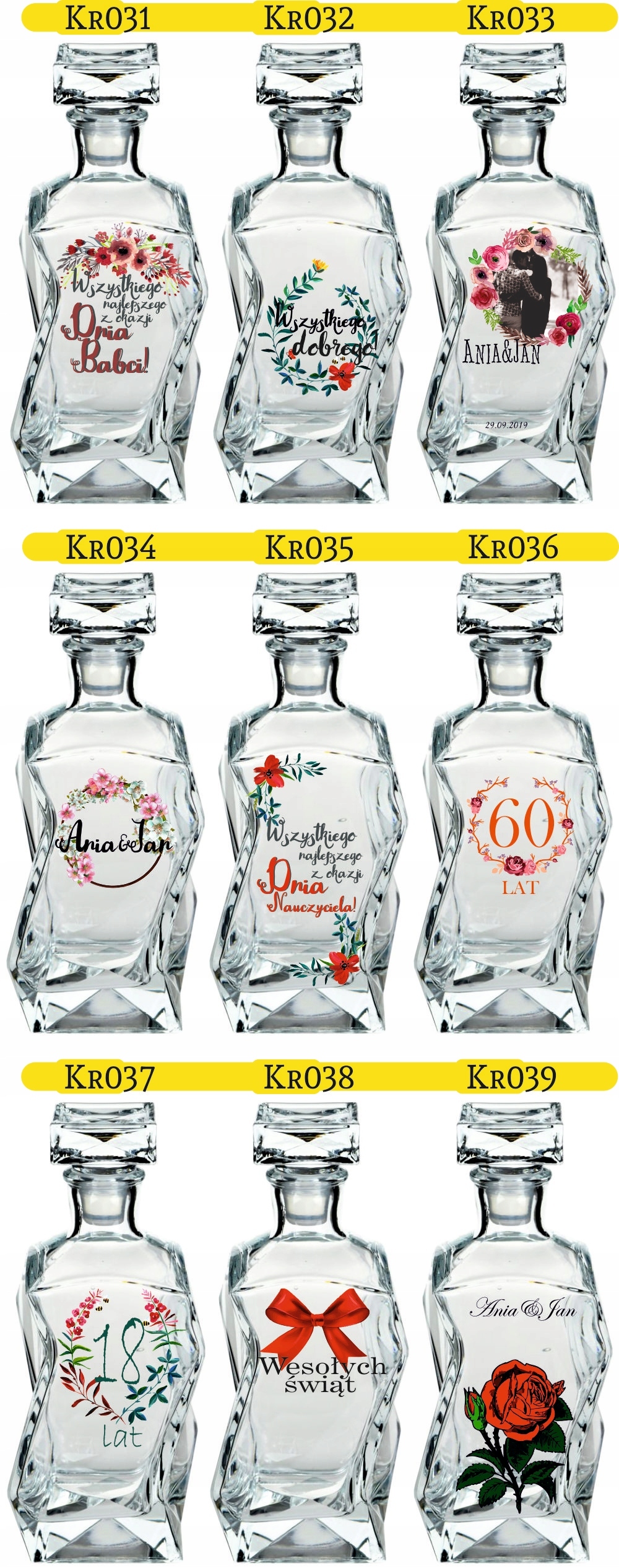 KARAFKA PREZENT na dzień kobiet dla Kobiety nadruk