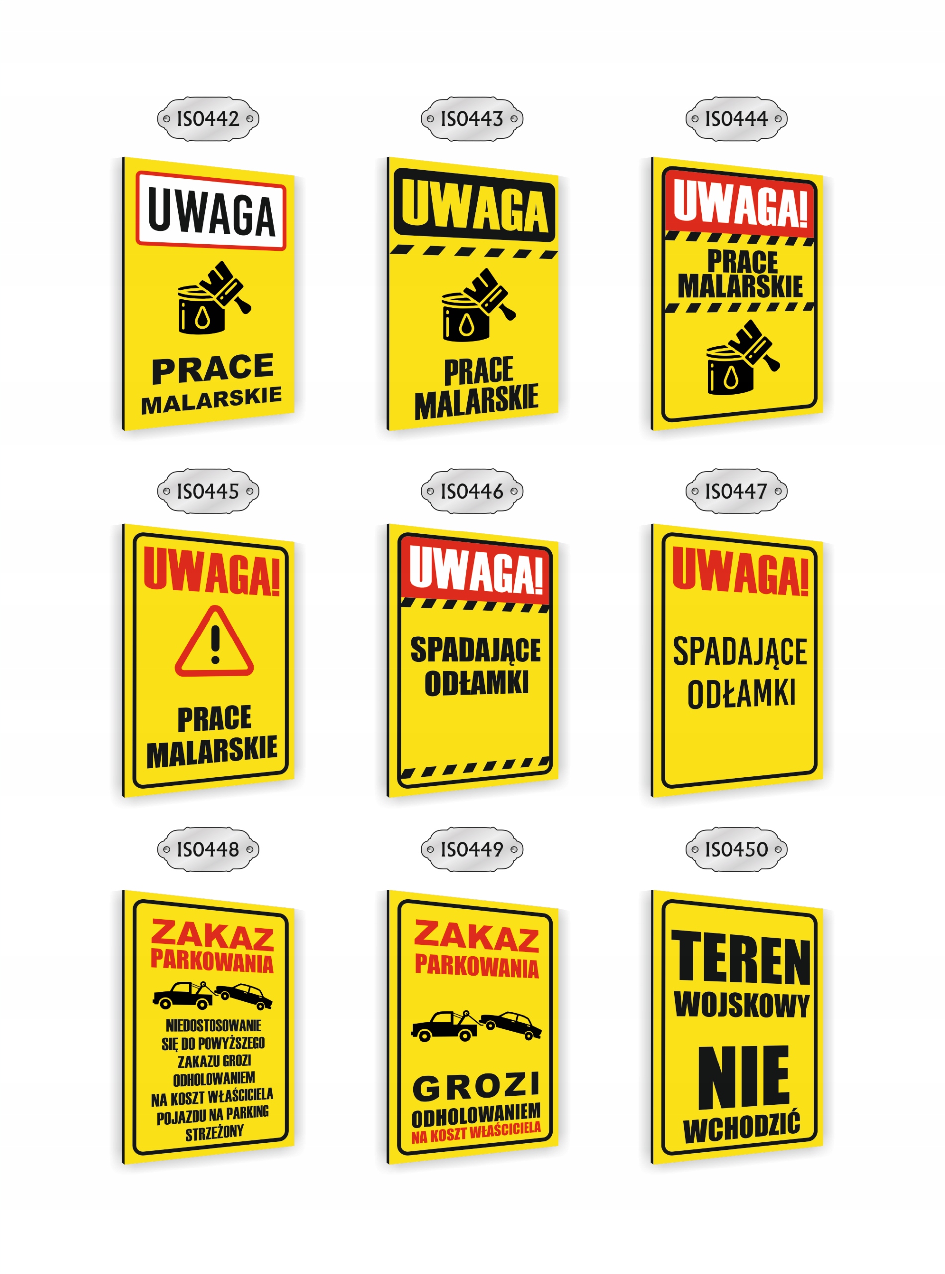 Tabliczka znak informacyjny nadruk DIBOND 40x30 UWAGA MAKSYMALNE OBCIĄŻENIE