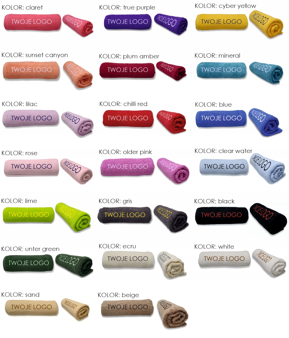 Ręczniki frotte z nadrukiem LOGO Haftem